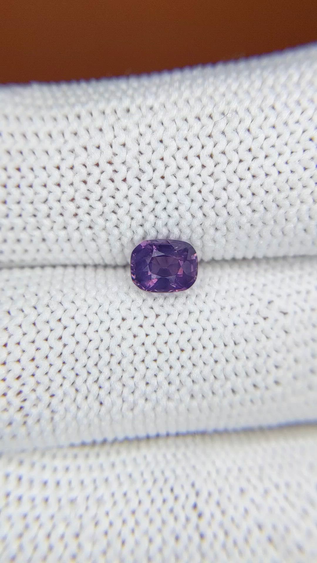 0.79 Ct. Pinkish Purple Spinel from Ceylon (Sri Lanka) Size Video
