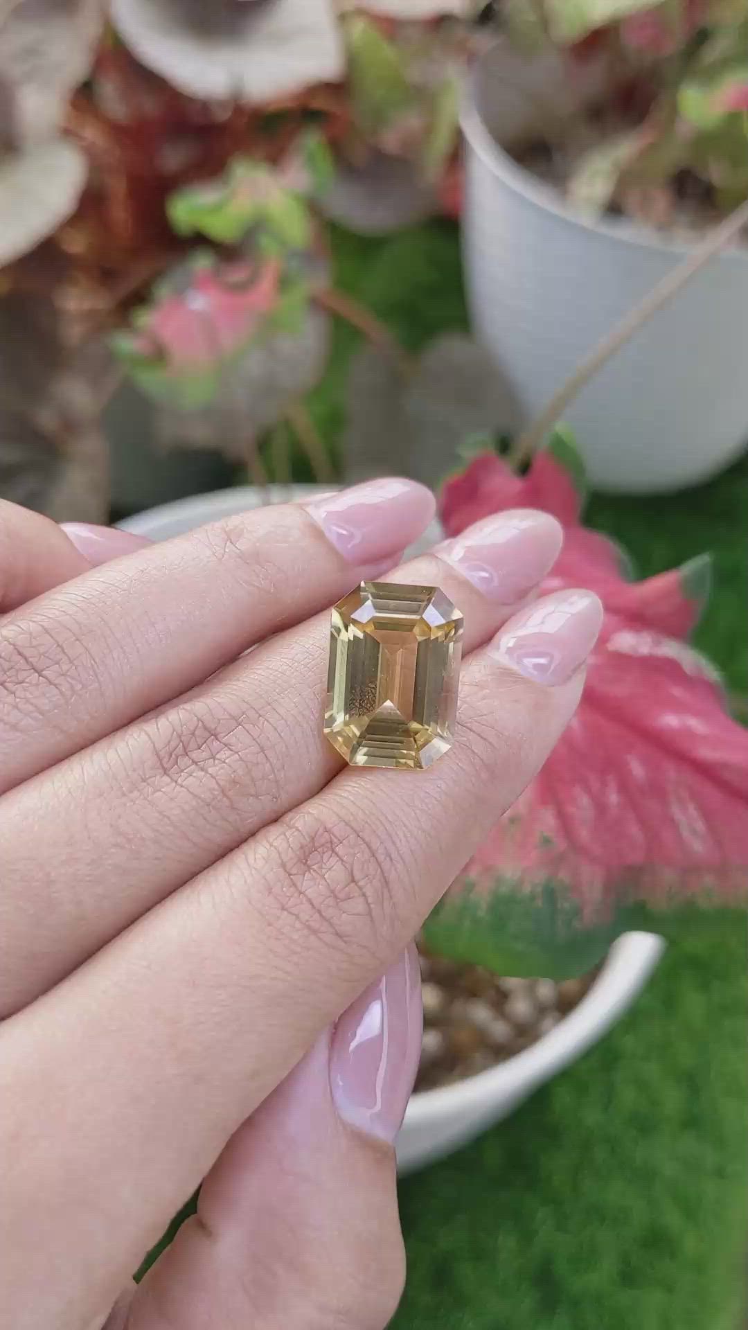 14.12 Ct. Yellow Sinhalite from Ceylon (Sri Lanka) Size Video