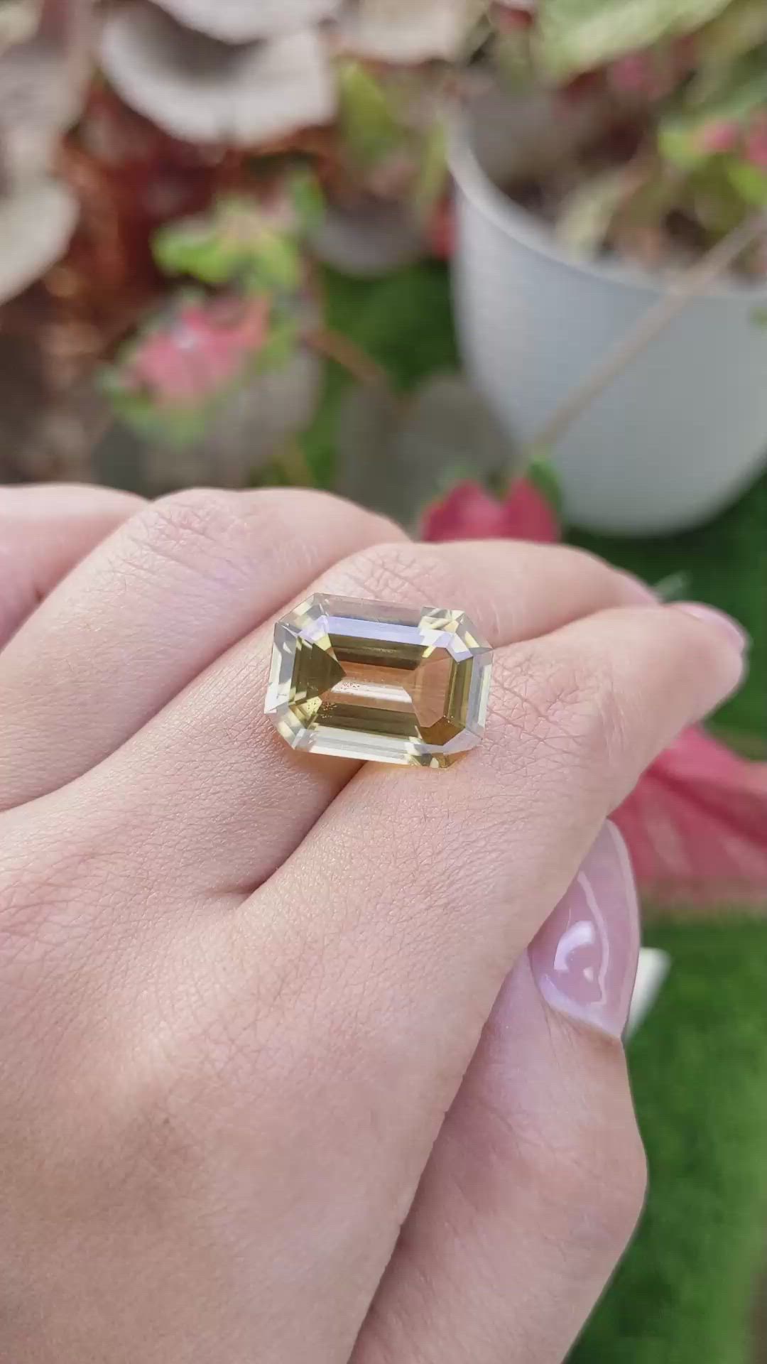 14.12 Ct. Yellow Sinhalite from Ceylon (Sri Lanka) Size Video