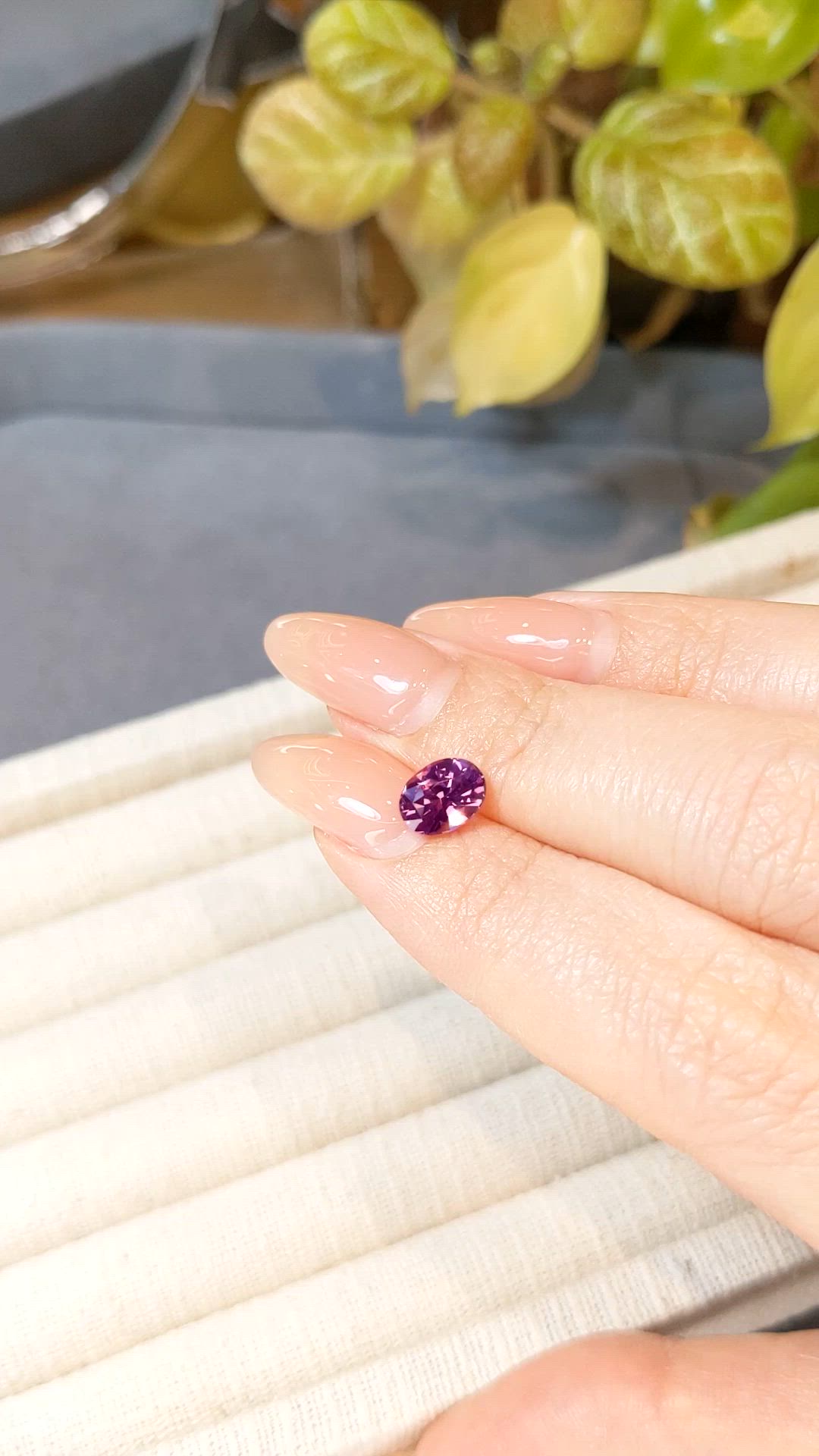 1.63 Ct. Purplish Pink Spinel from Tanzania Size Video