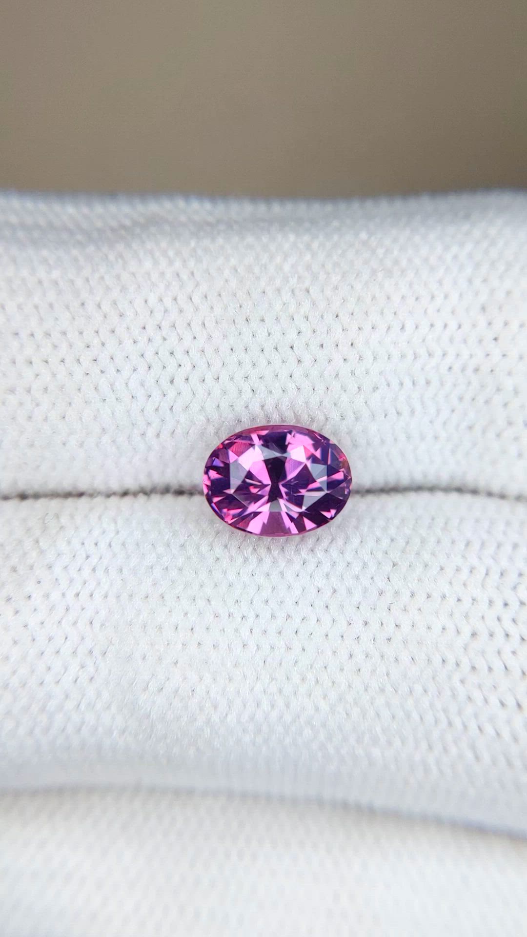 1.63 Ct. Purplish Pink Spinel from Tanzania Size Video