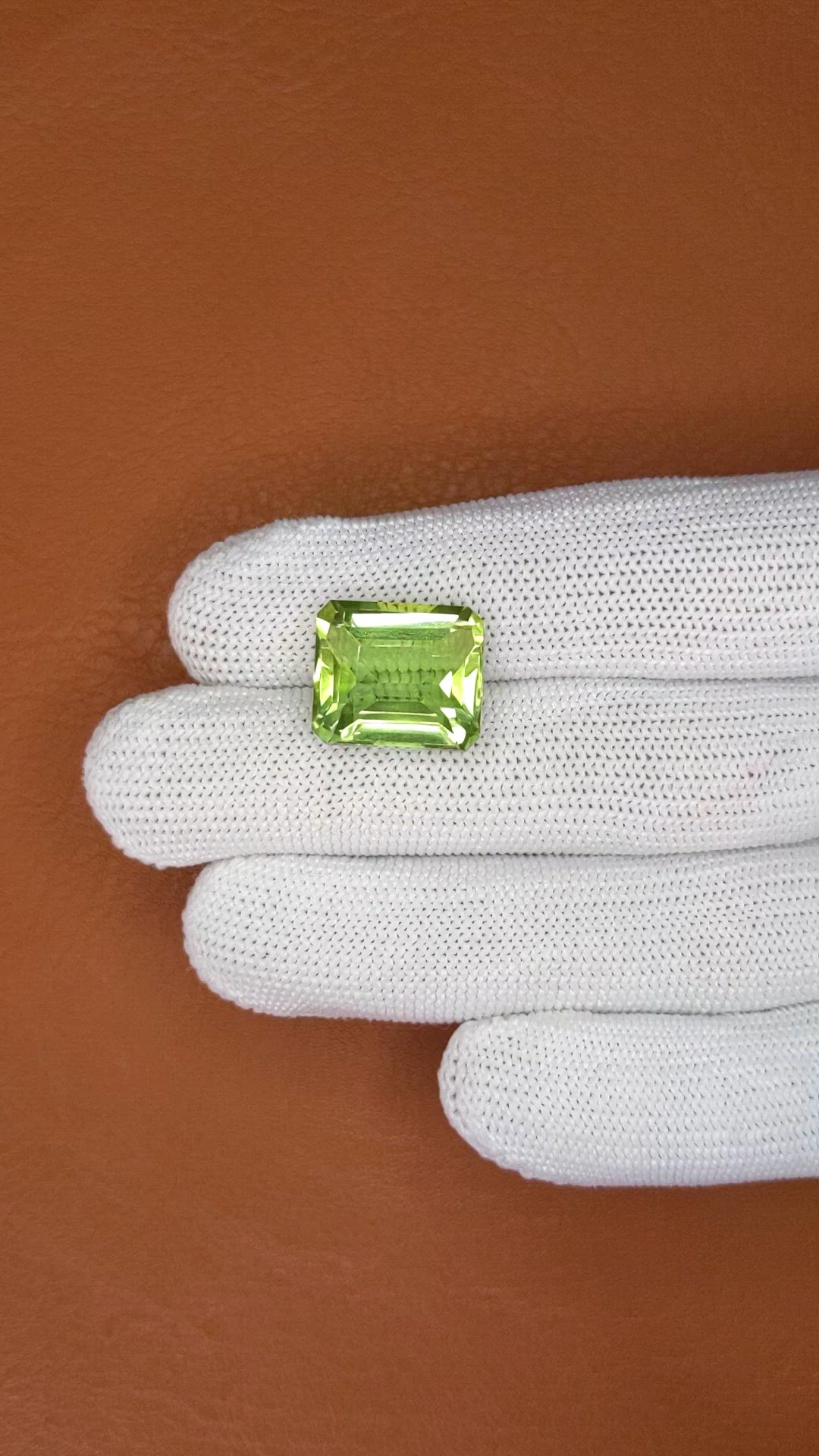 14.59 Ct. Yellowish Green Prasiolite from Madagascar Size Video