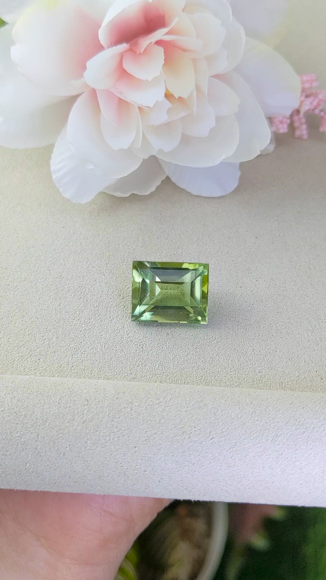 16.24 Ct. Yellowish Green Prasiolite from Madagascar Size Video