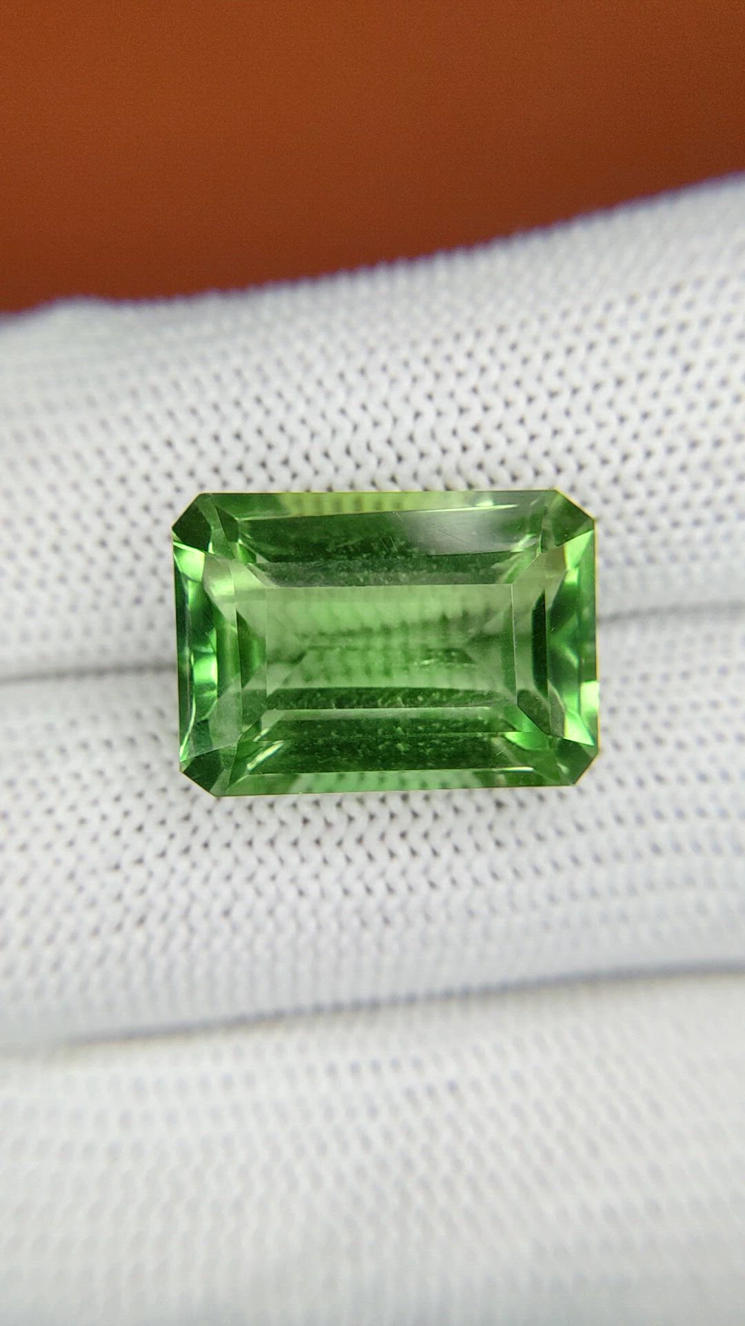 15.69 Ct. Yellowish Green Prasiolite from Madagascar Size Video