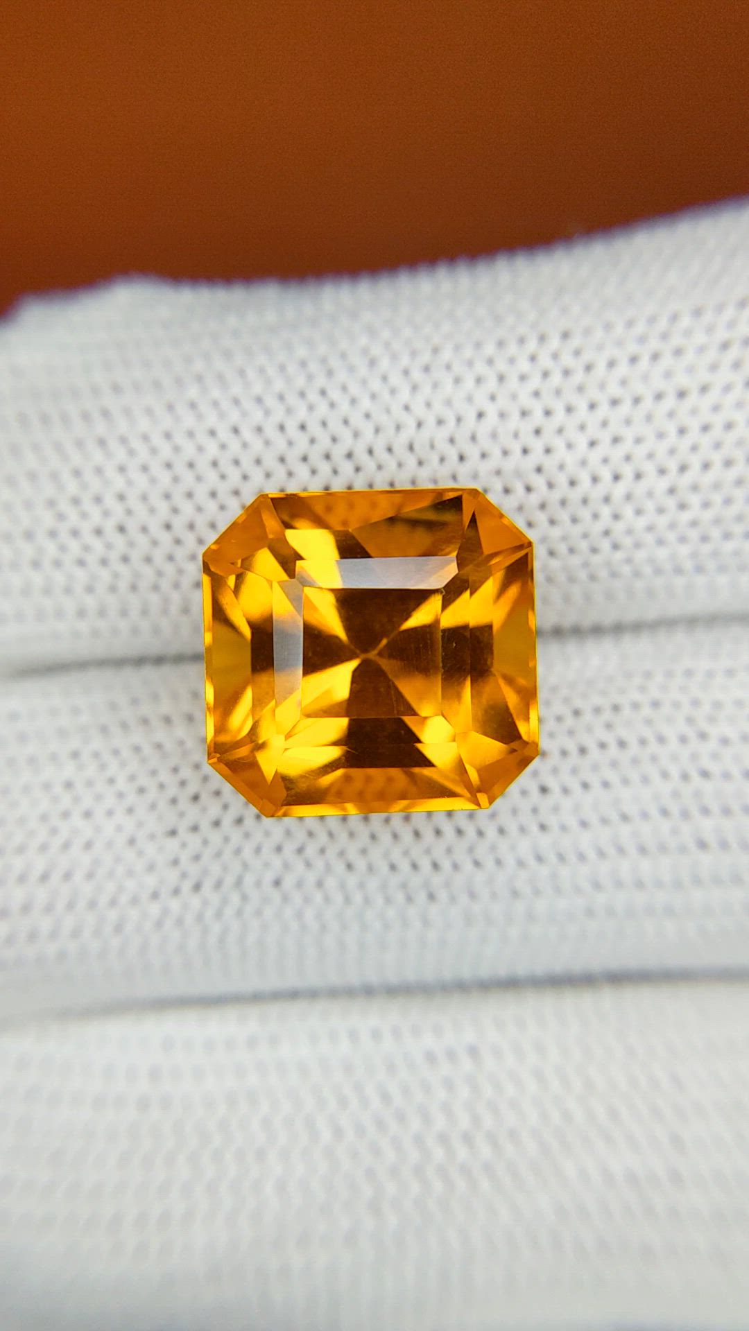 12.64 Ct. Orange Citrine from Ceylon (Sri Lanka) Size Video