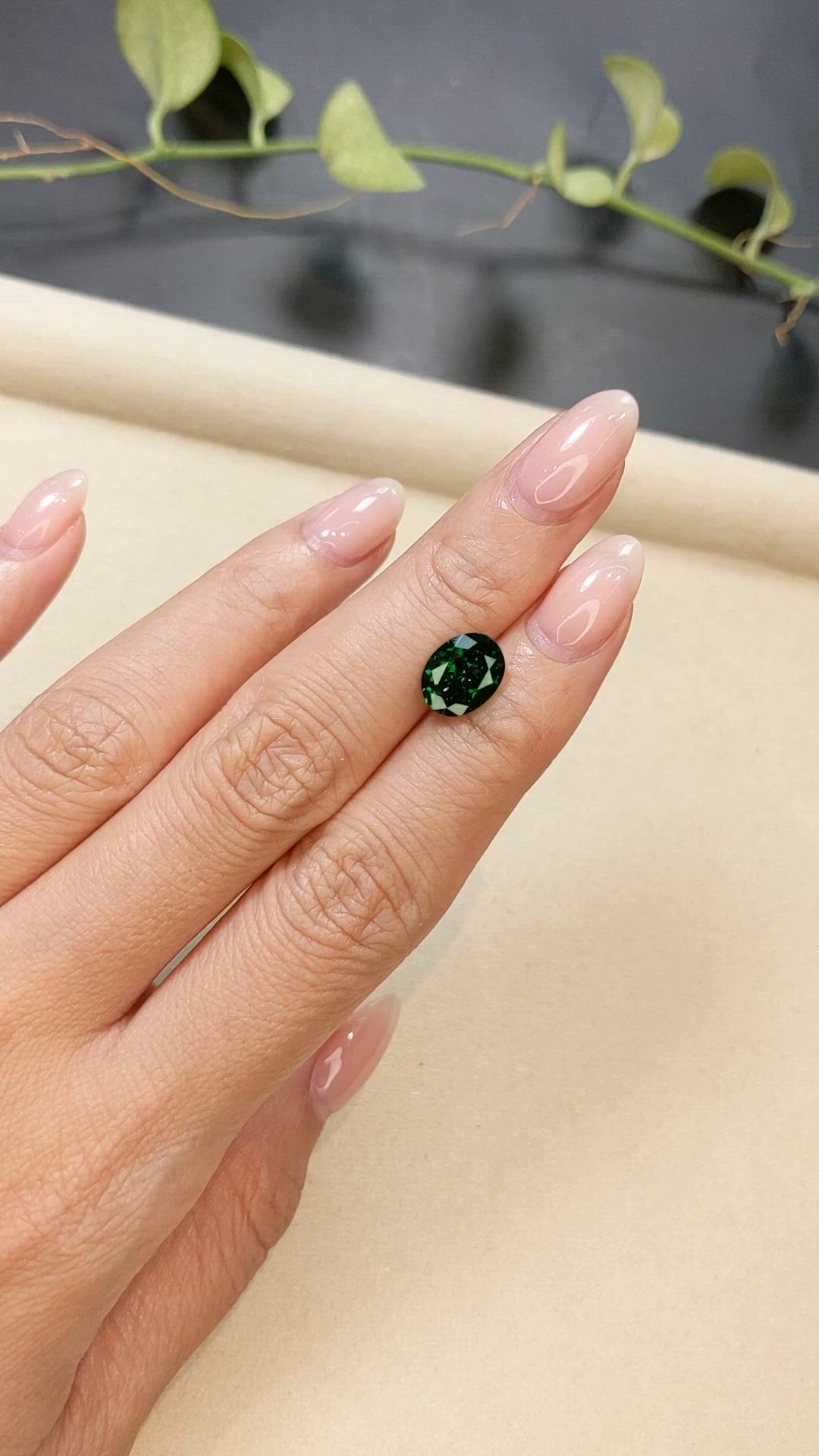 2.71 Ct. Tsavorite Garnet from Tanzania Size Video