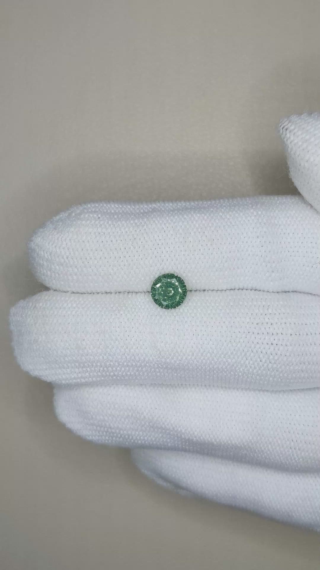 1.22 Ct. Green Zircon from Ceylon (Sri Lanka) Size Video