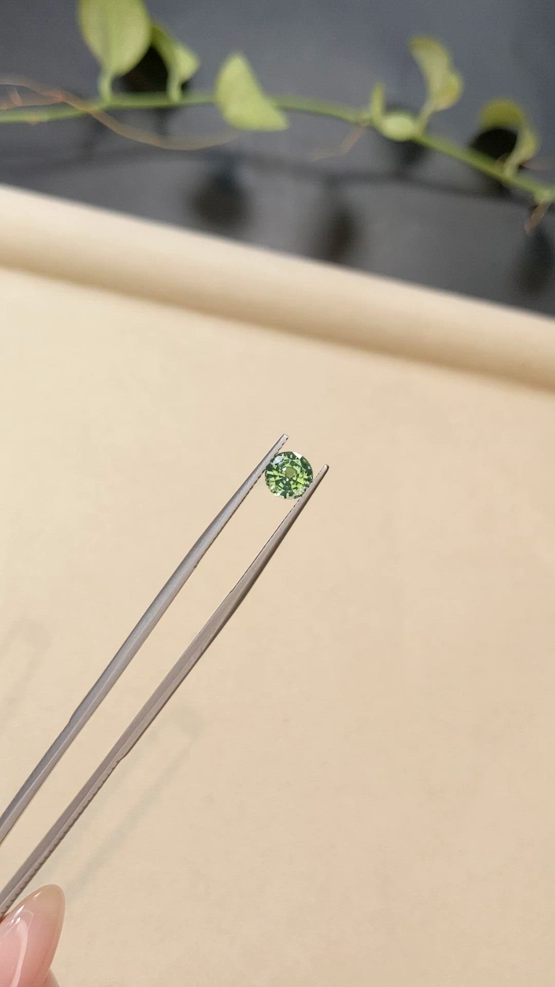 1.22 Ct. Green Zircon from Ceylon (Sri Lanka) Size Video