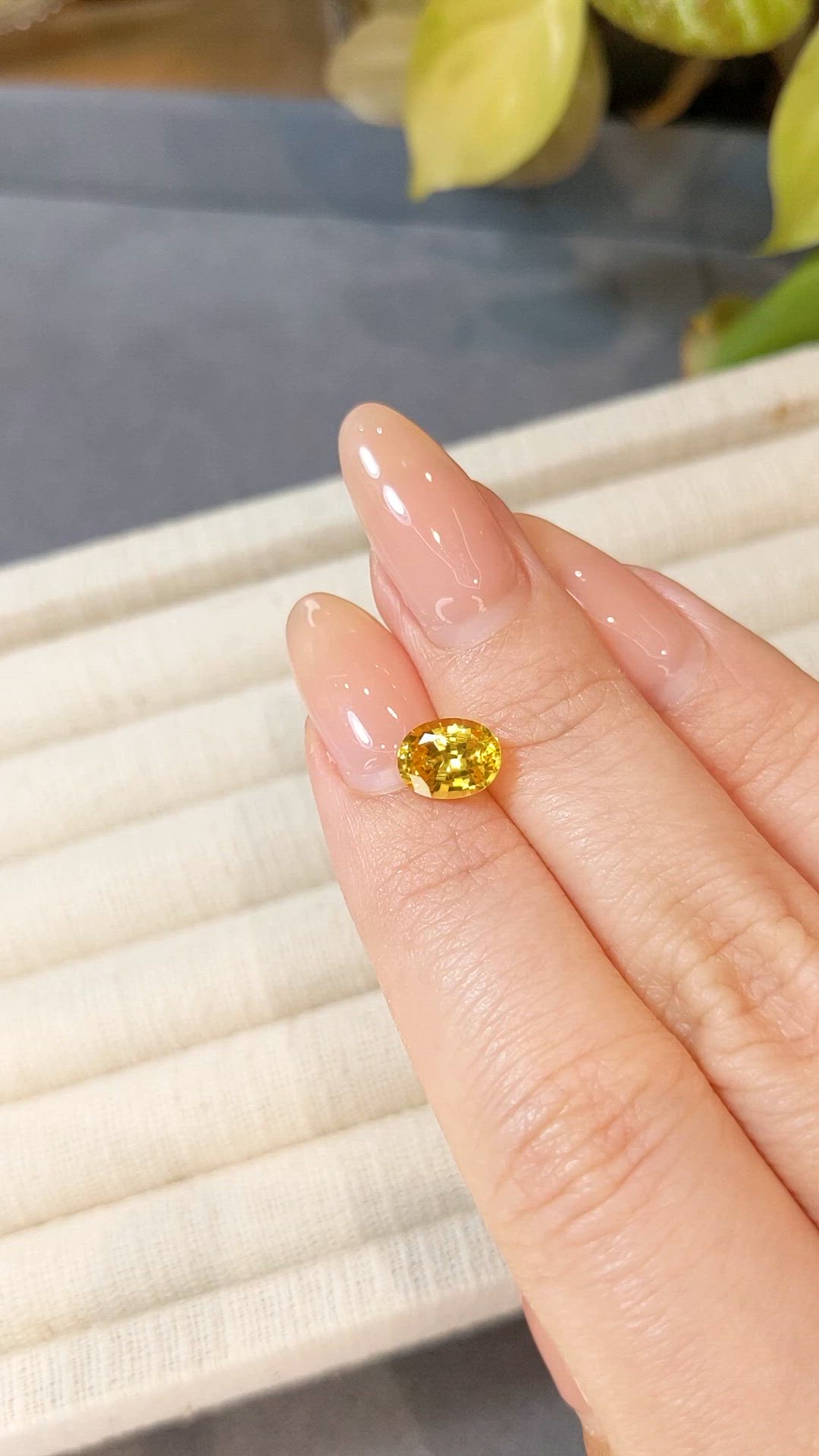 1.99 Ct. Yellow Zircon from Ceylon (Sri Lanka) Size Video