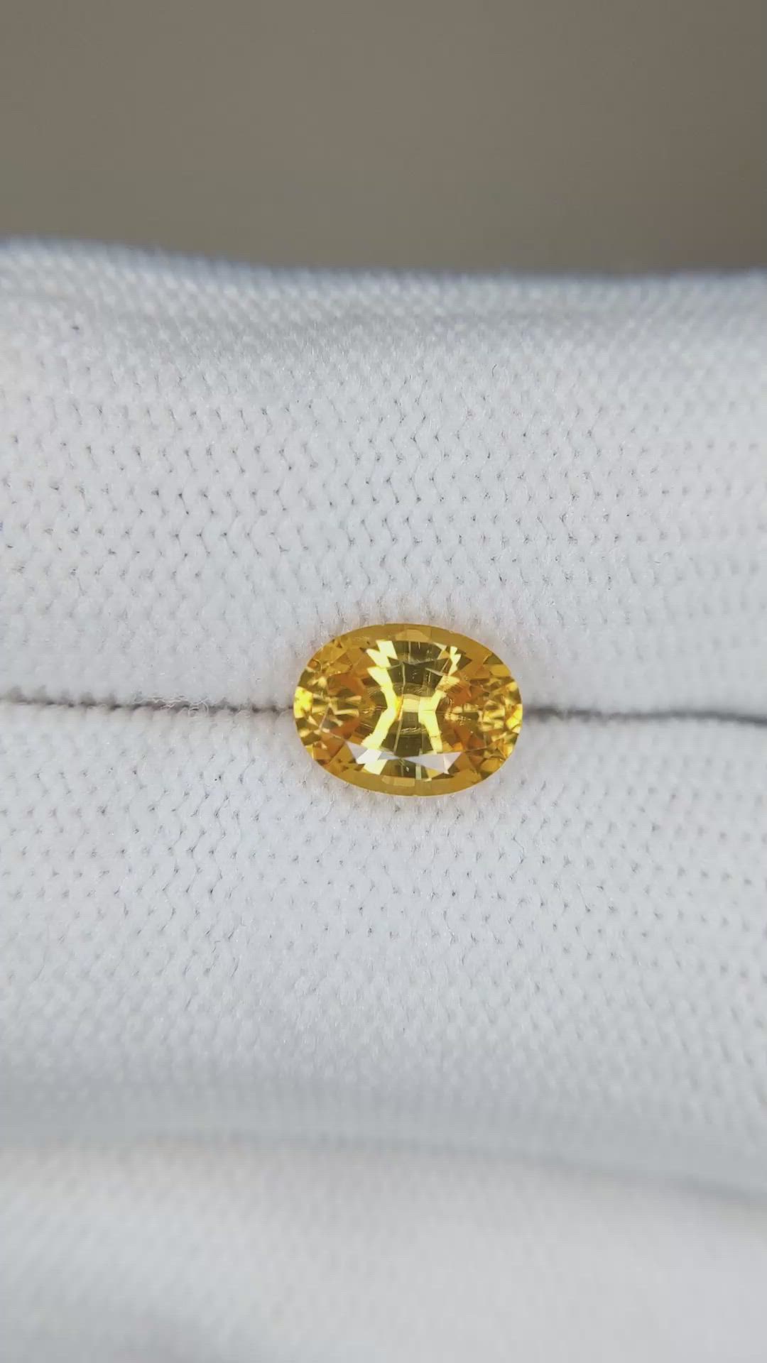 1.99 Ct. Yellow Zircon from Ceylon (Sri Lanka) Size Video