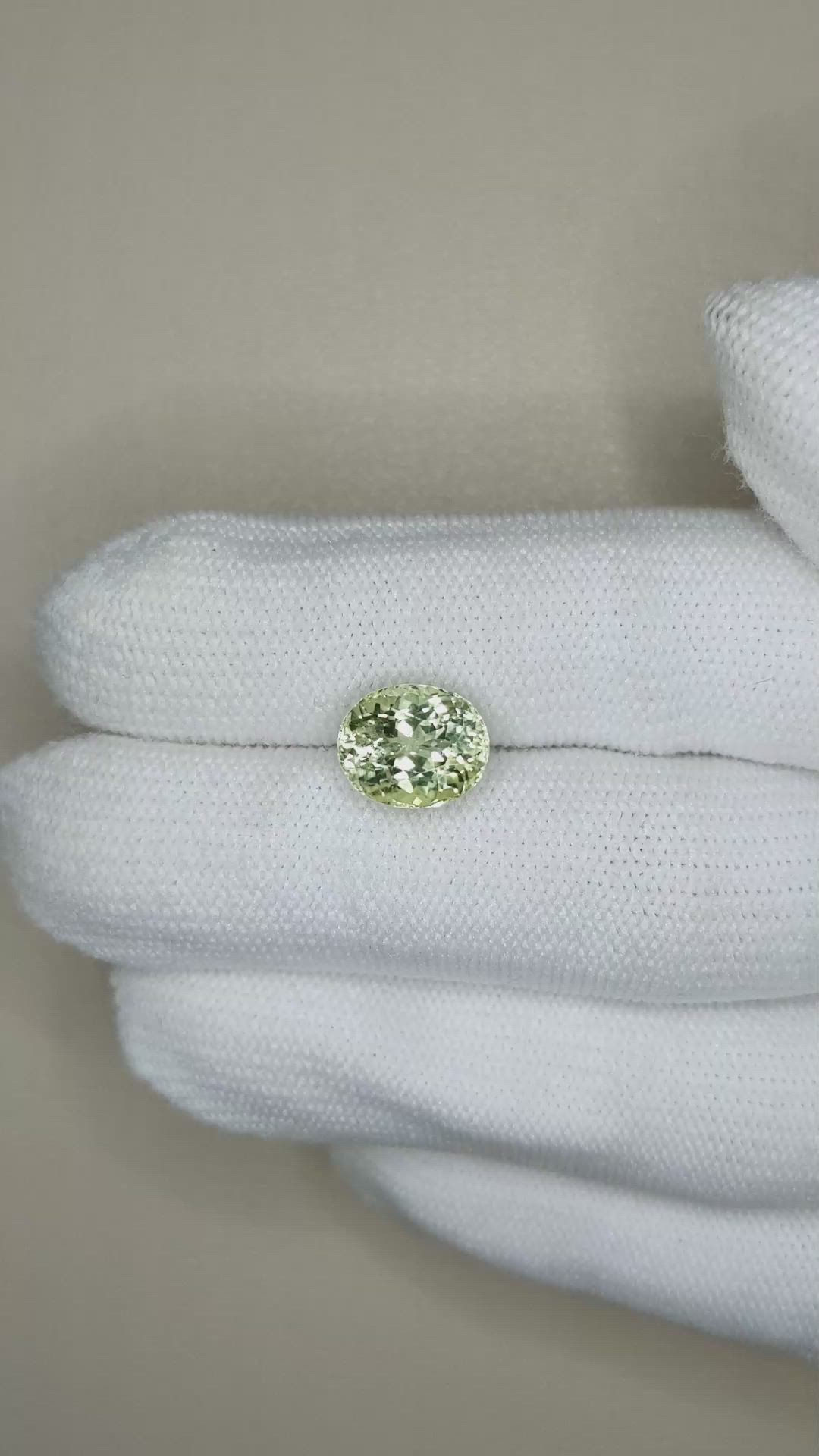 4.00 Ct. Green Tourmaline from Brazil Size Video