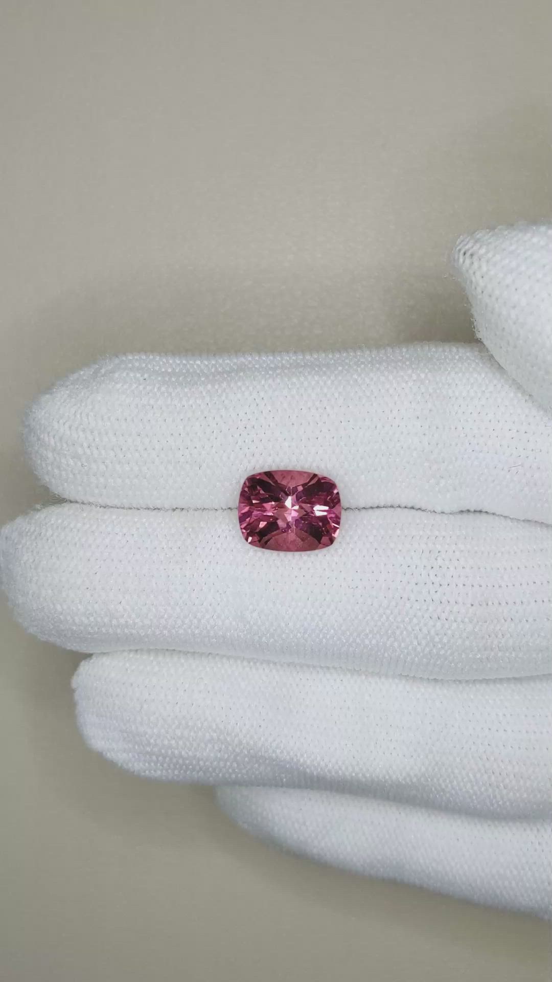 3.39 Ct. Pink Tourmaline from Brazil Size Video