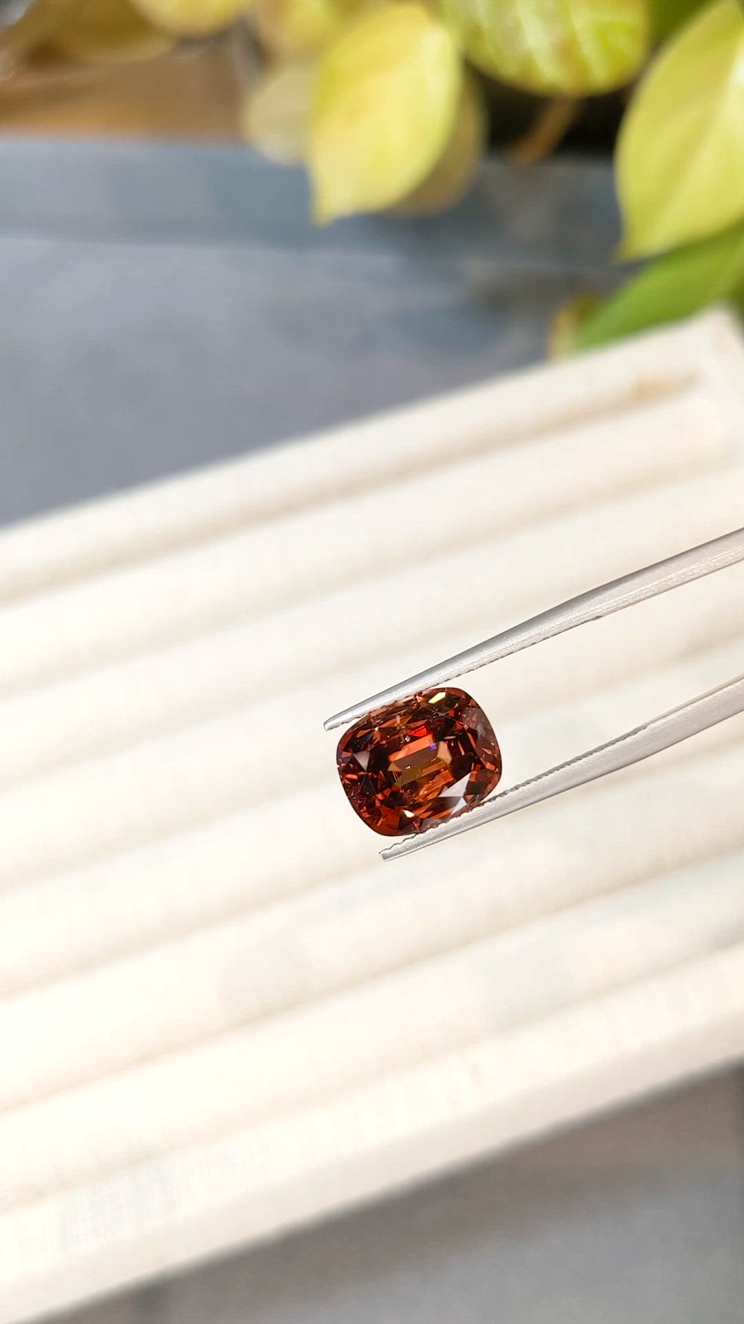 6.52 Ct. Orangish Brown Malaya Garnet from Tanzania Size Video