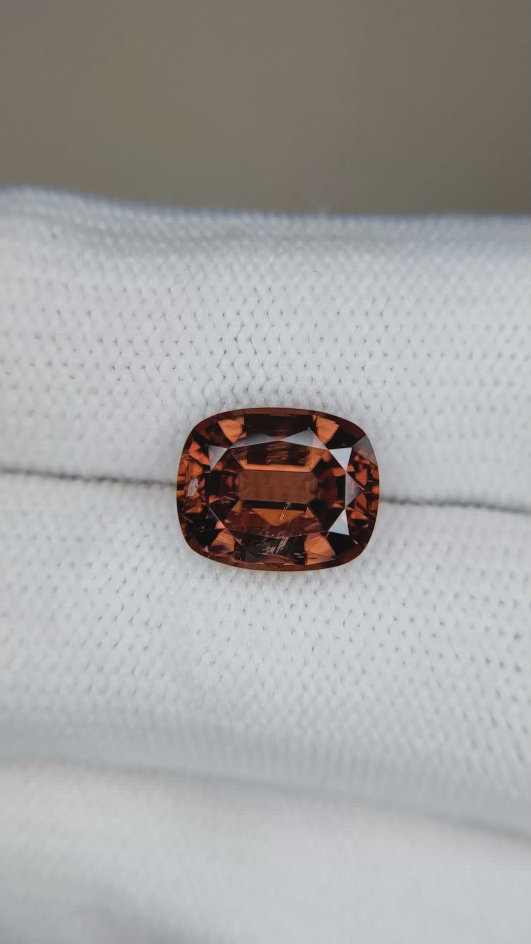 6.52 Ct. Orangish Brown Malaya Garnet from Tanzania Size Video