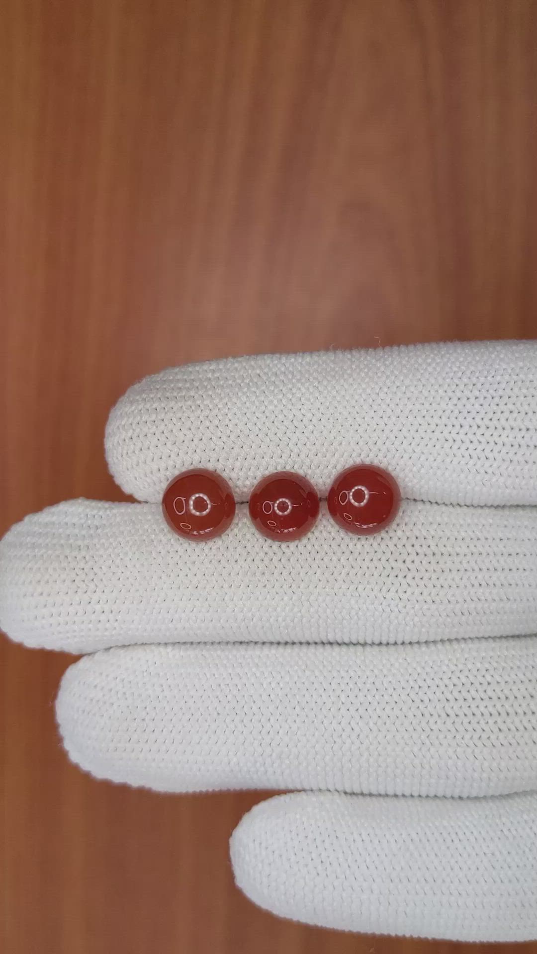 5.24 Ct. Oxblood (Red) Coral from Italy Size Video