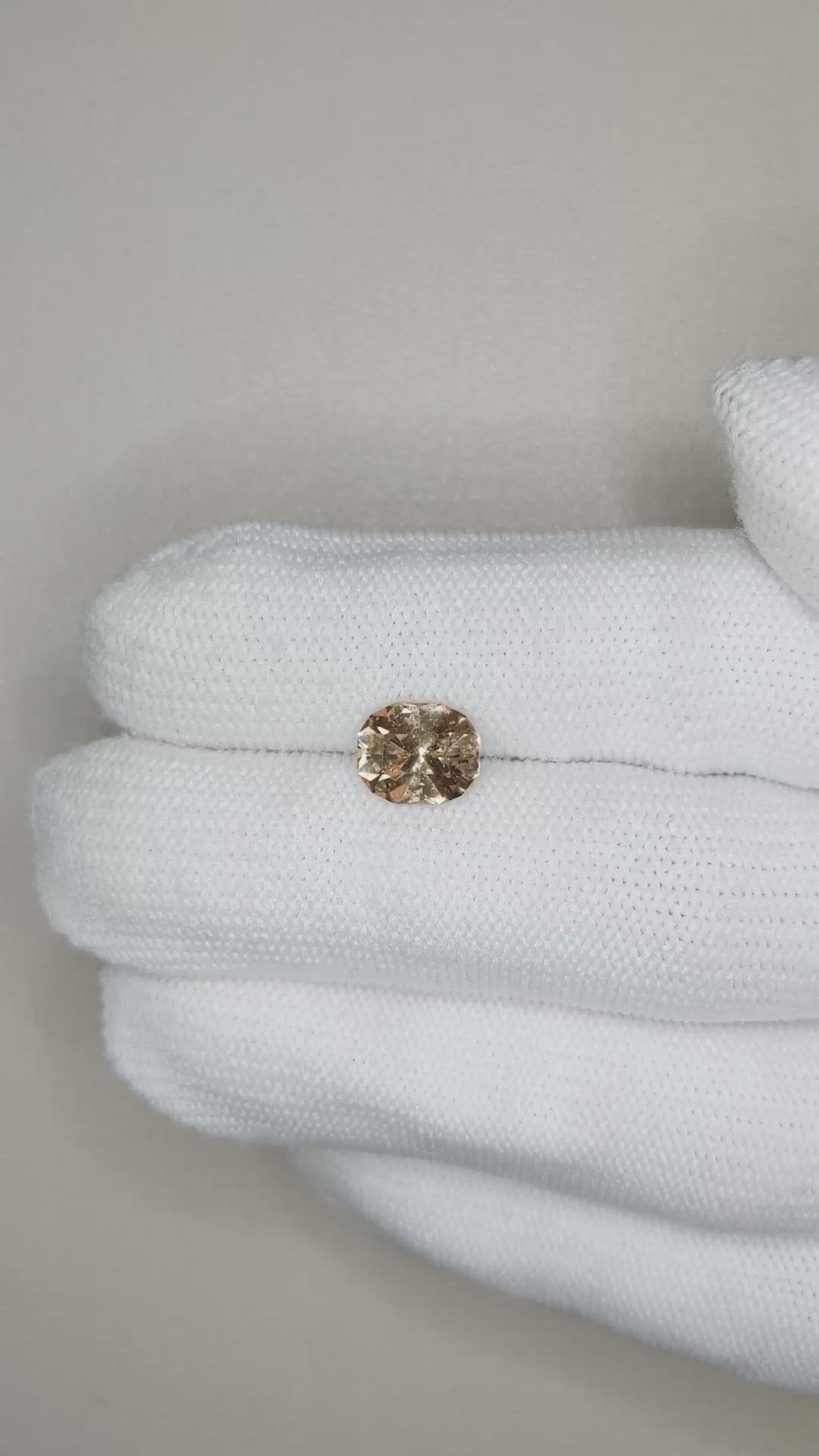 2.14 Ct. Orangish Brown Garnet from South Africa Size Video