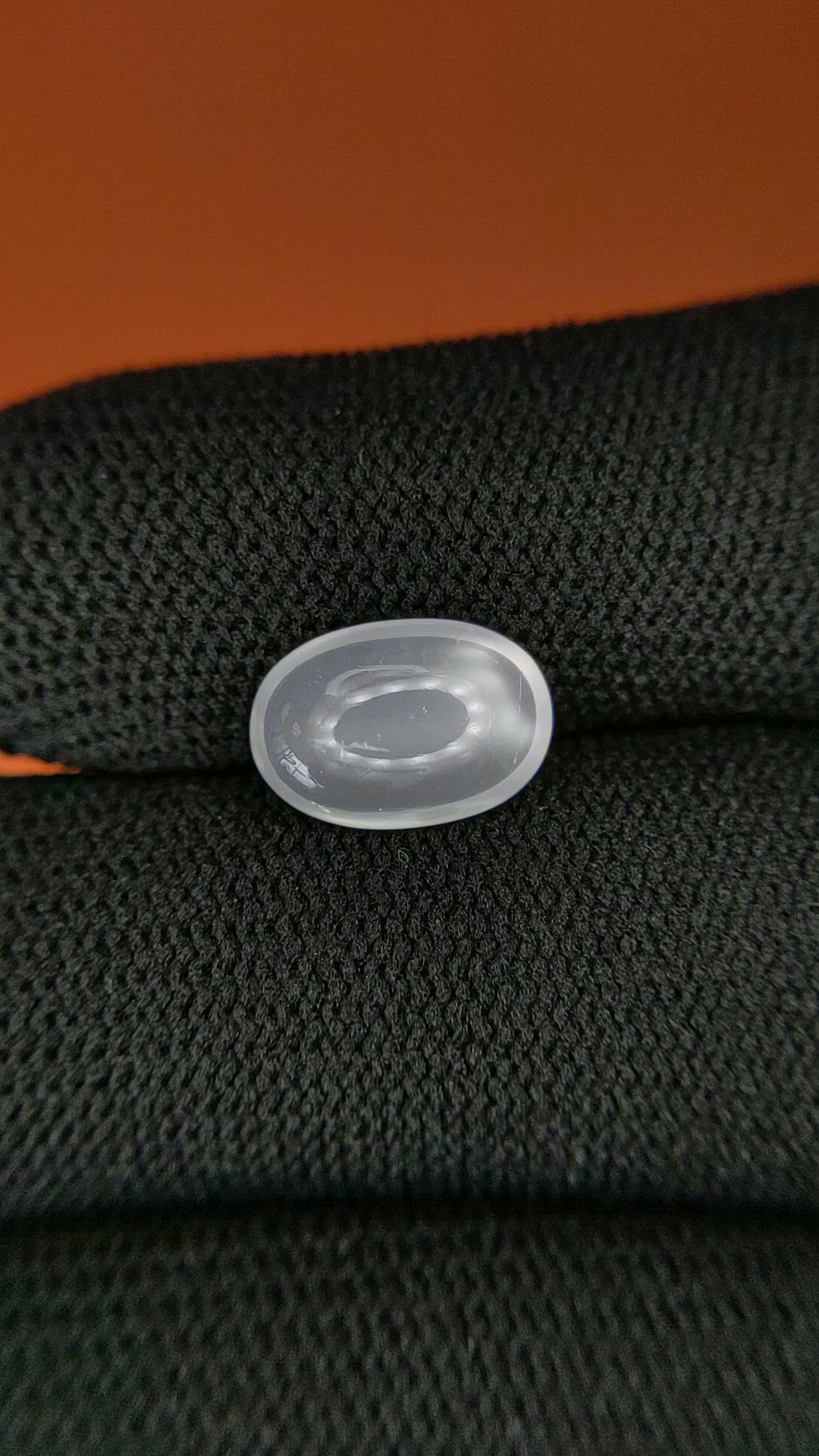 2.37 Ct. White Cabochon Moonstone from Ceylon (Sri Lanka) Size Video