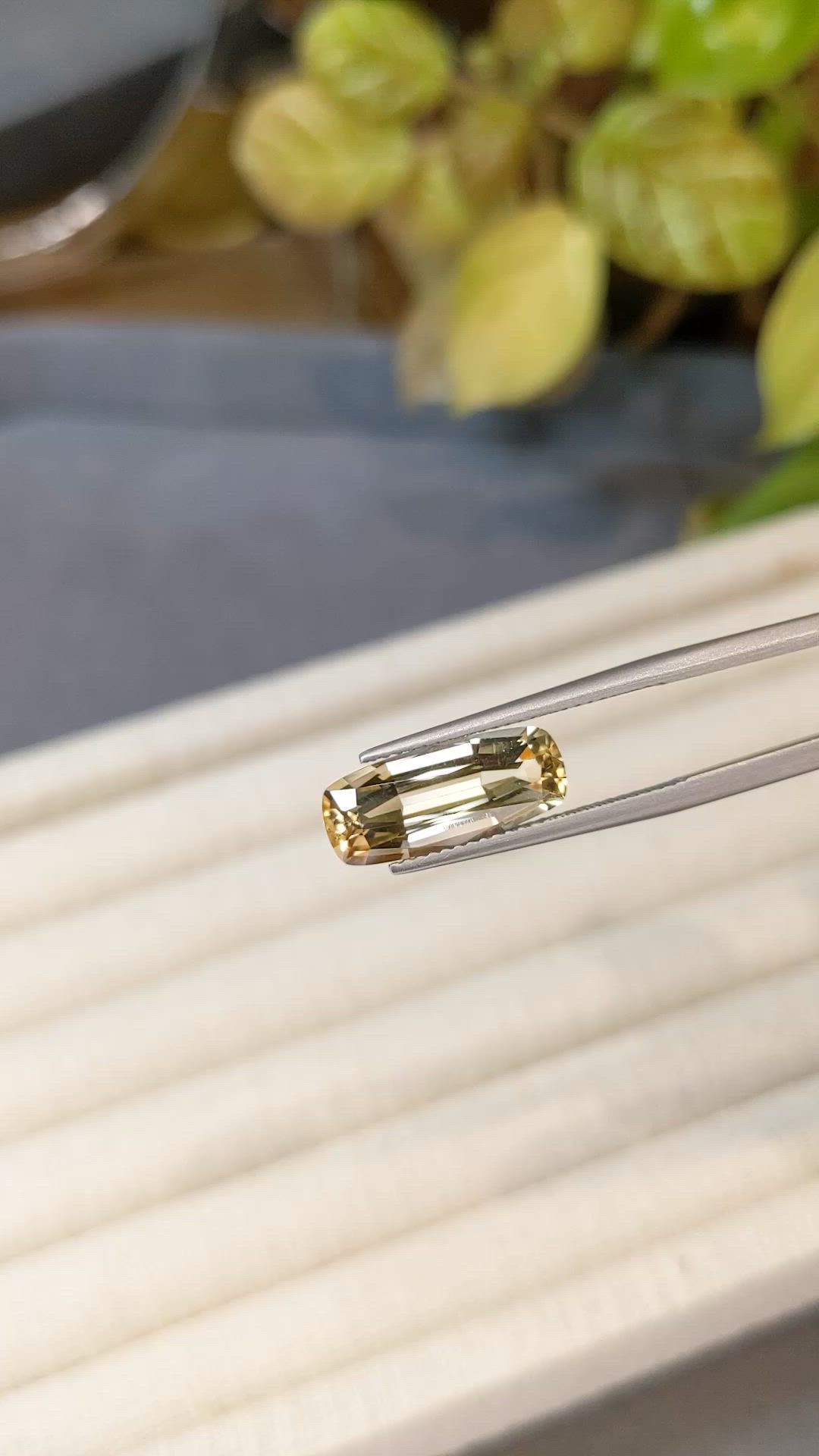 4.11 Ct. Orangish Yellow Precious Topaz from Brazil Size Video
