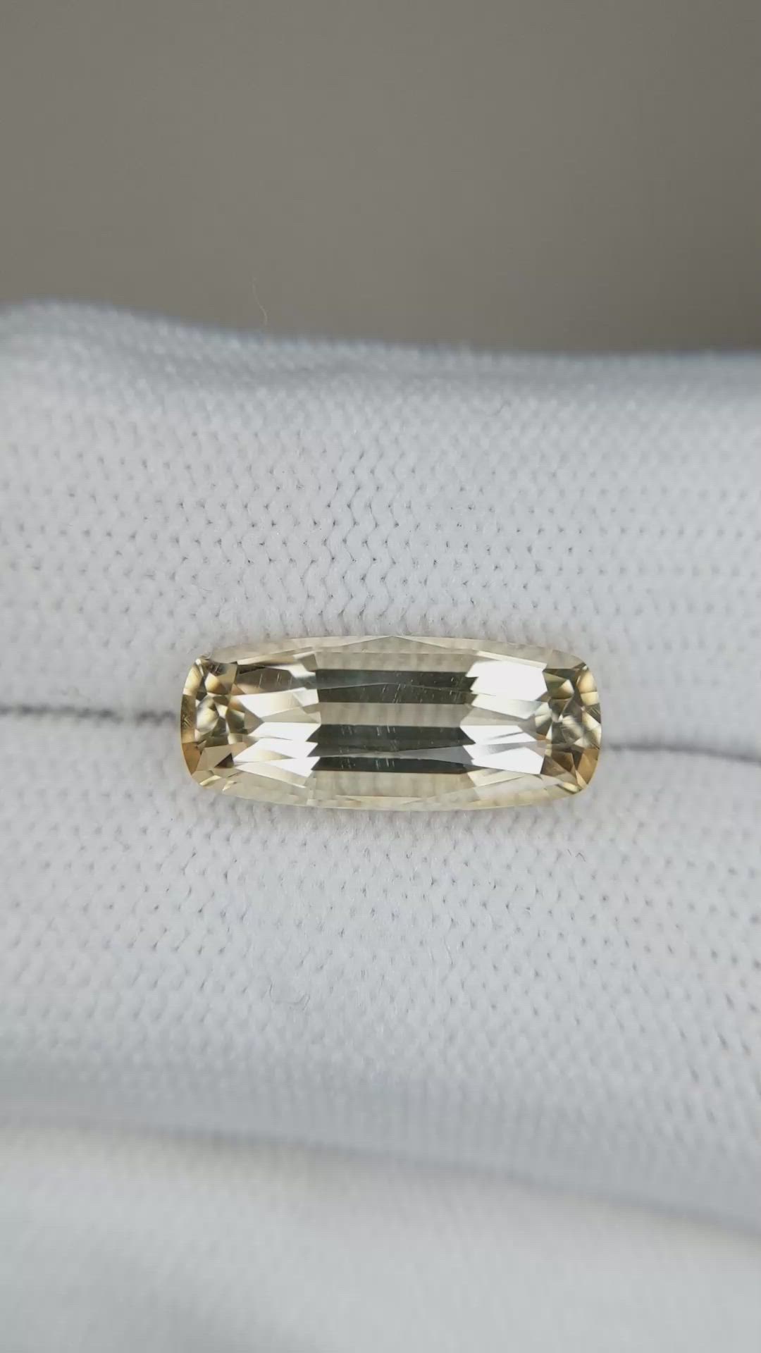 4.11 Ct. Orangish Yellow Precious Topaz from Brazil Size Video