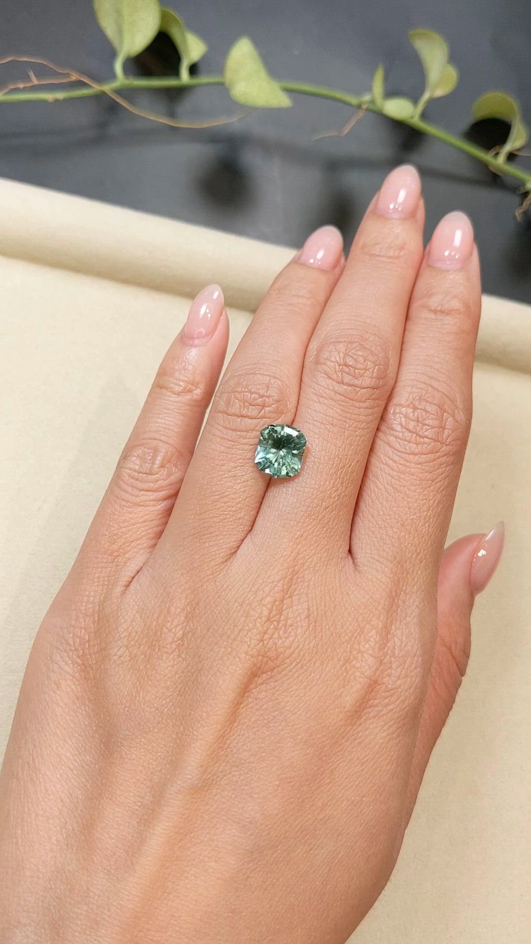 3.05 Ct. Bluish Green Tourmaline from Afghanistan Size Video