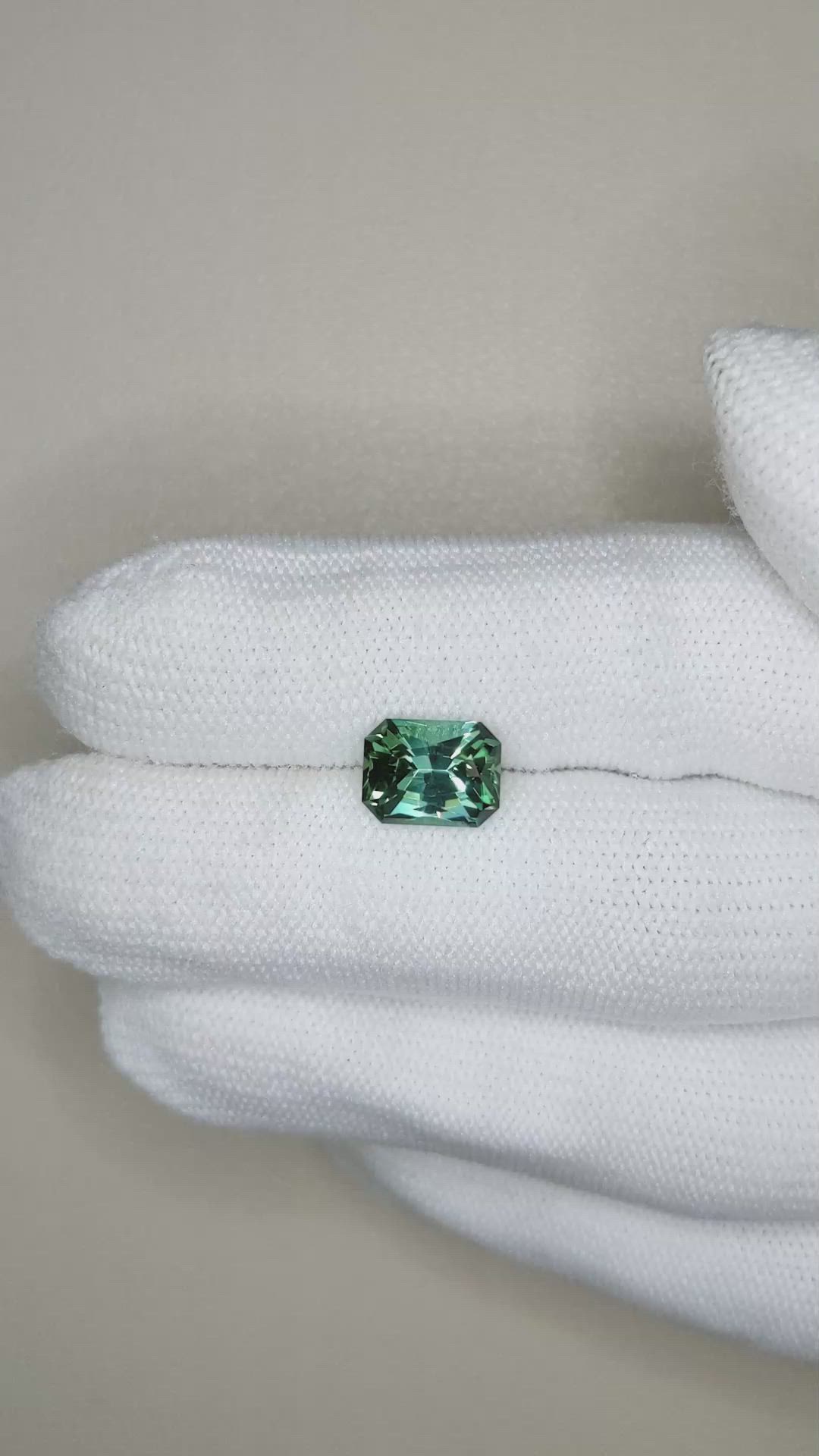 2.40 Ct. Greenish Blue Tourmaline from Namibia Size Video