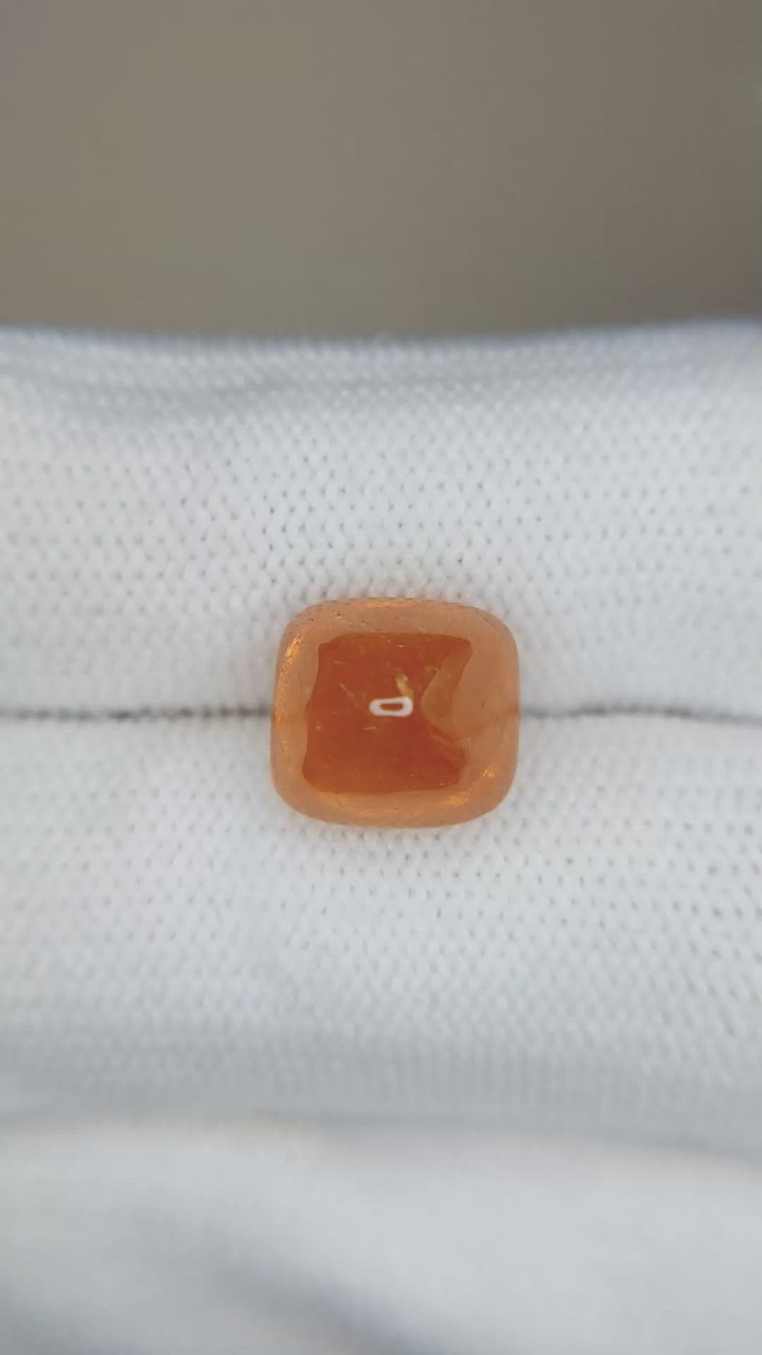 7.95 Ct. Orange Cabochon Spessartite Garnet from Nigeria Size Video