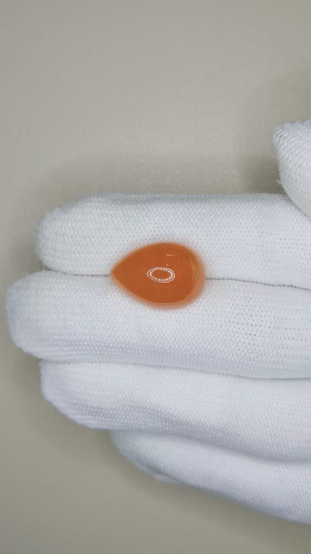 17.31 Ct. Orange Cabochon Spessartite Garnet from Nigeria Size Video