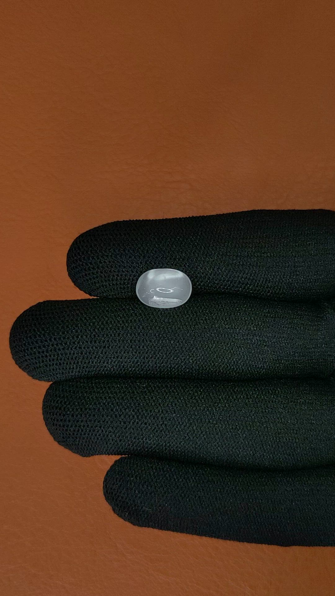 2.45 Ct. White Cabochon Moonstone from Ceylon (Sri Lanka) Size Video