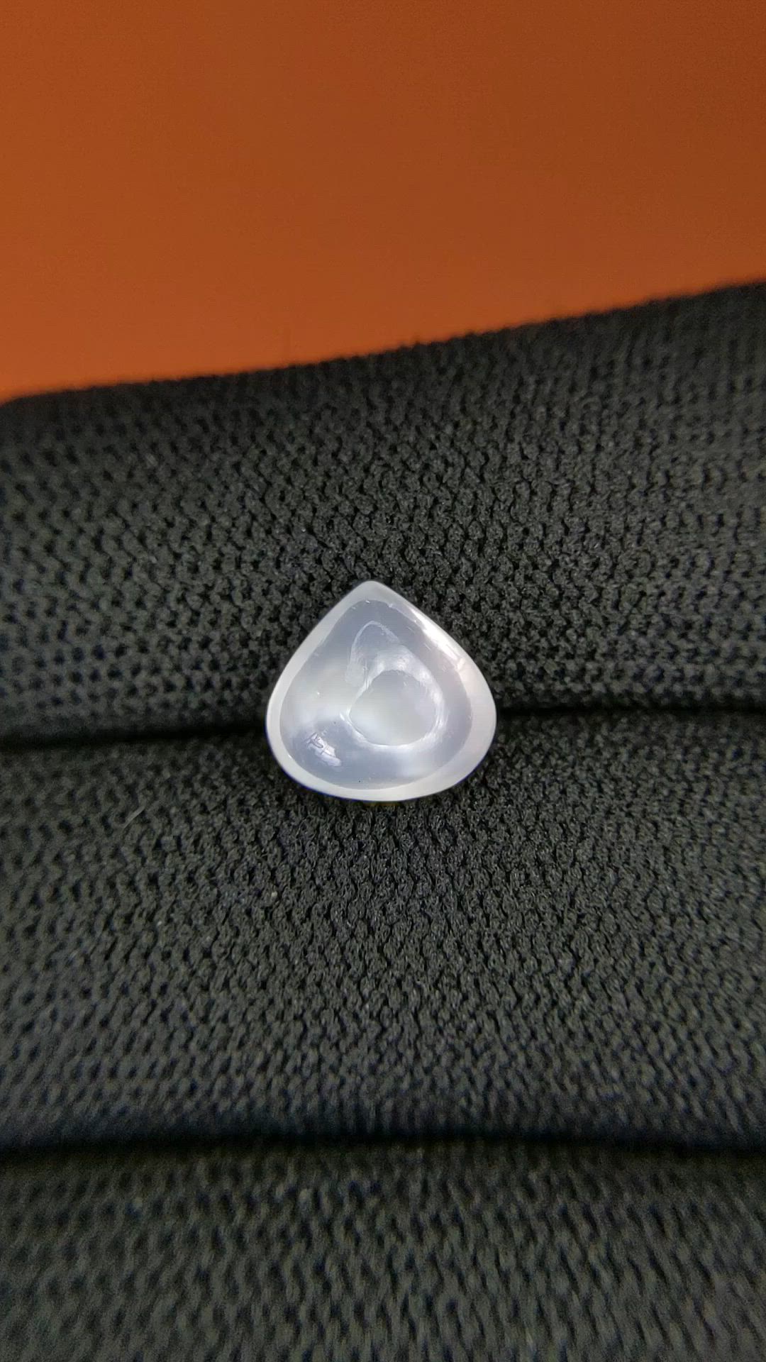 2.45 Ct. White Cabochon Moonstone from Ceylon (Sri Lanka) Size Video