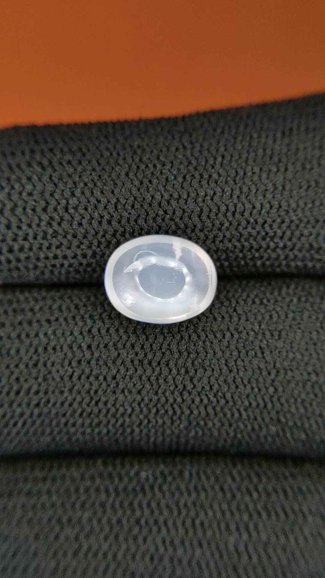 2.86 Ct. White Cabochon Moonstone from Ceylon (Sri Lanka) Size Video