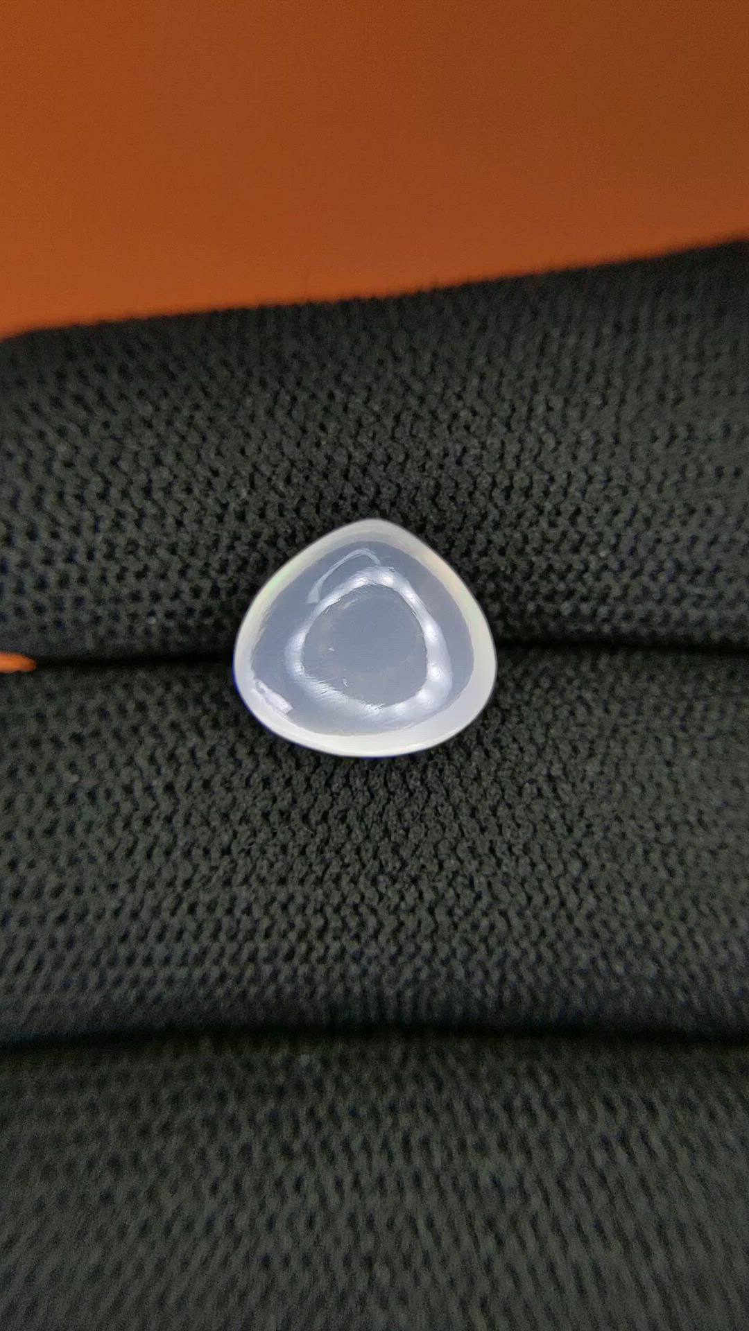 2.96 Ct. White Cabochon Moonstone from Ceylon (Sri Lanka) Size Video