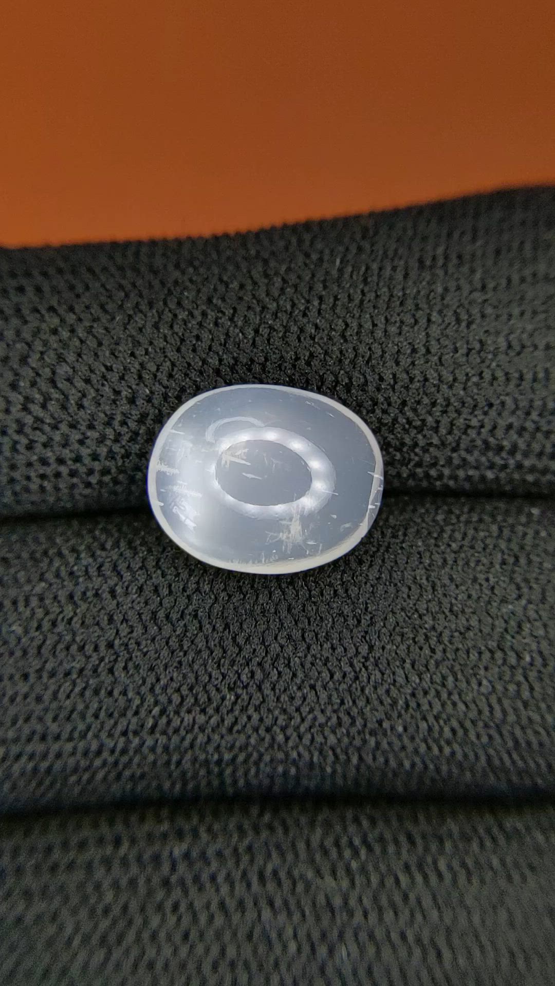 4.35 Ct. White Cabochon Moonstone from Ceylon (Sri Lanka) Size Video
