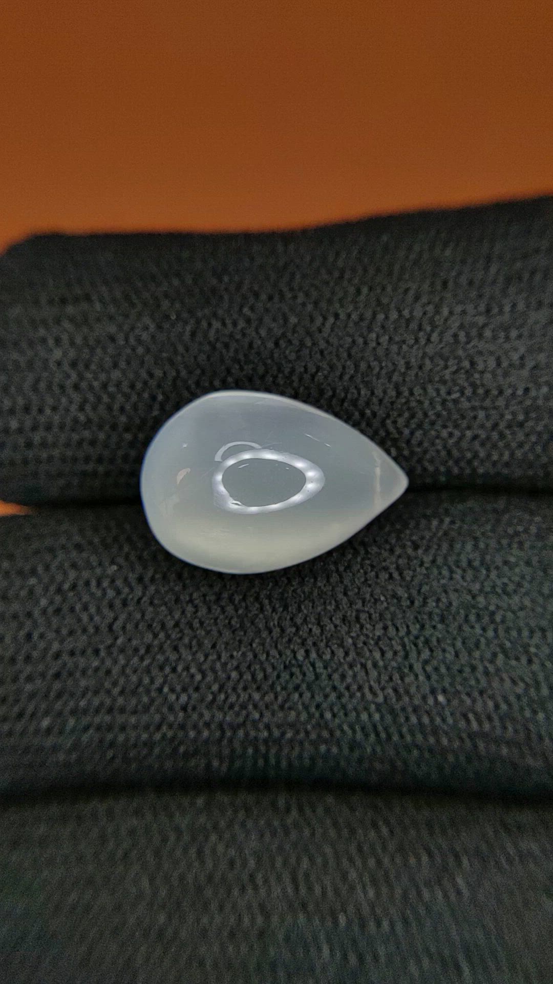 6.51 Ct. White Cabochon Moonstone from Ceylon (Sri Lanka) Size Video