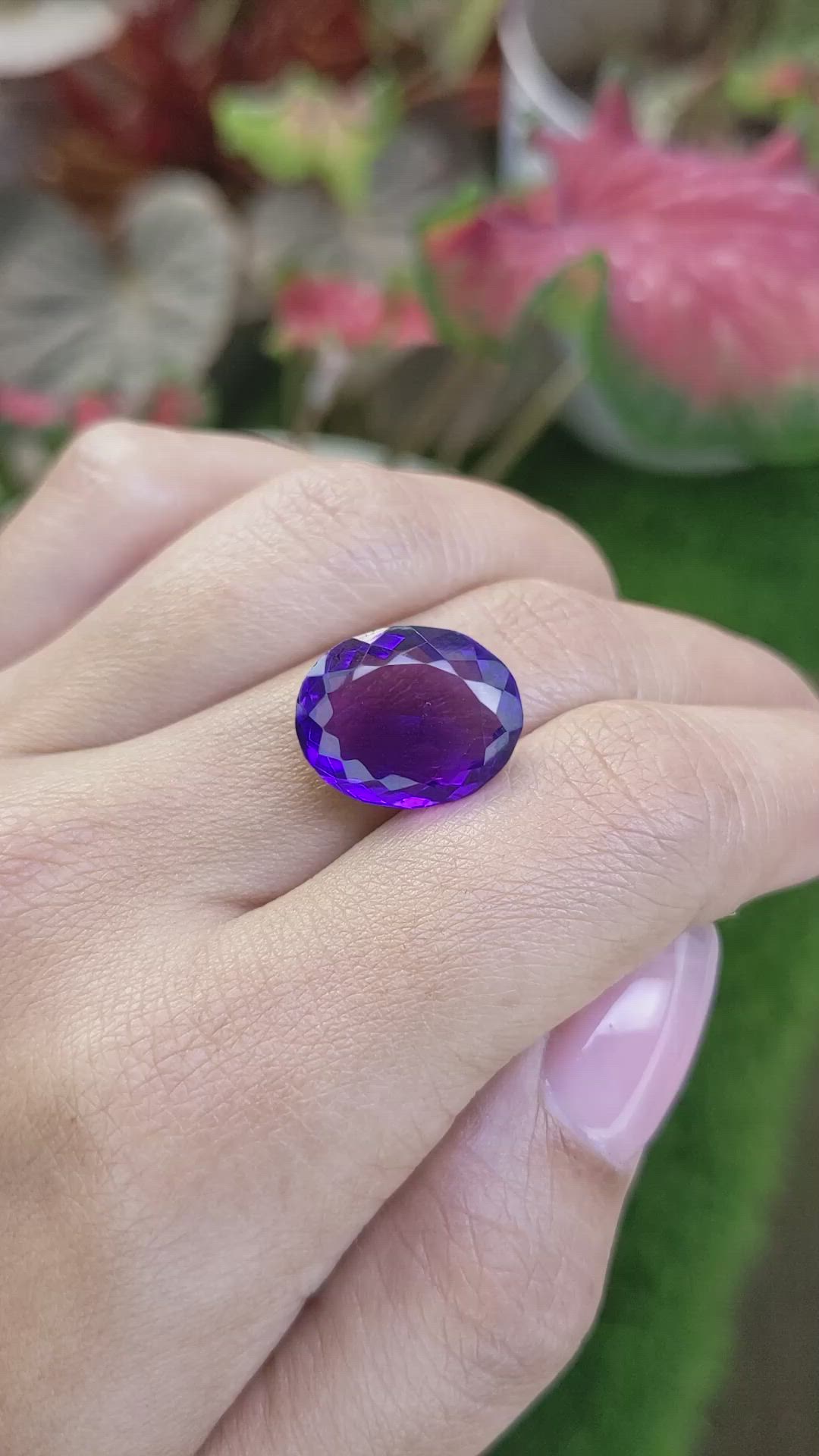 10.19 Ct. Purple Amethyst from Brazil Size Video