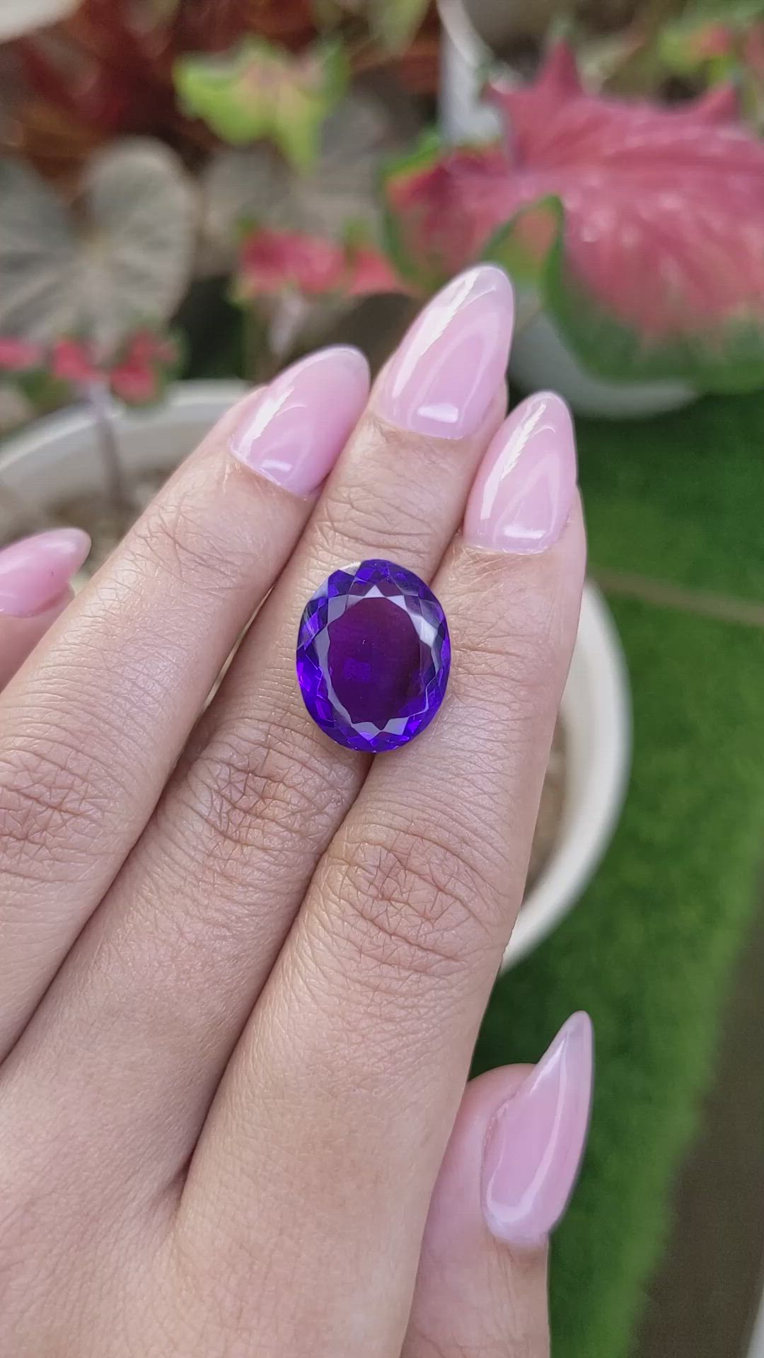 10.19 Ct. Purple Amethyst from Brazil Size Video