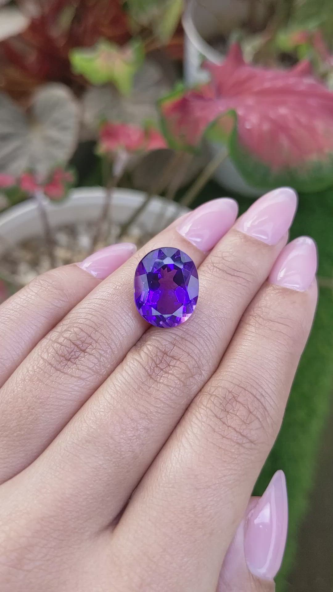 10.55 Ct. Purple Amethyst from Brazil Size Video