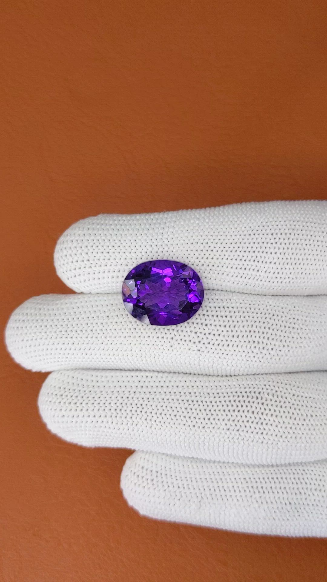 10.55 Ct. Purple Amethyst from Brazil Size Video