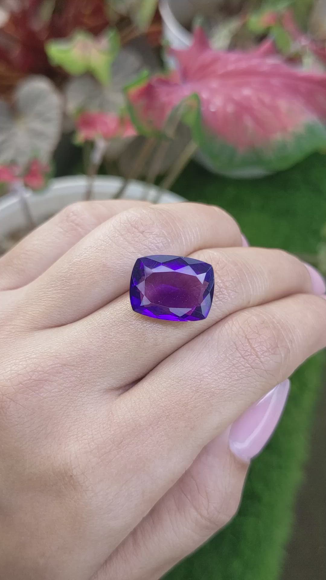 12.00 Ct. Purple Amethyst from Brazil Size Video