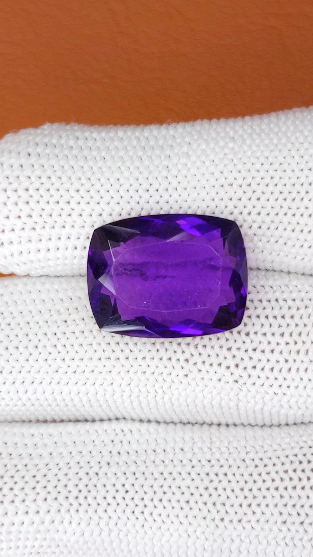 12.00 Ct. Purple Amethyst from Brazil Size Video