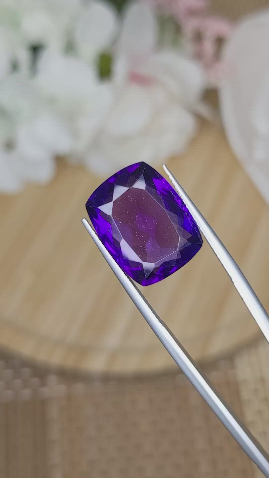 12.00 Ct. Purple Amethyst from Brazil Size Video