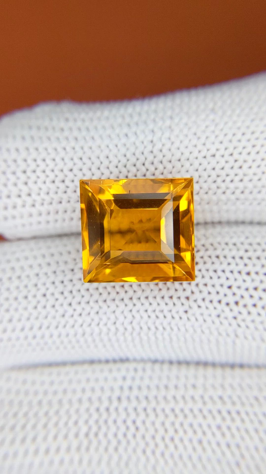 9.25 Ct. Yellowish Orange Citrine from Brazil Size Video