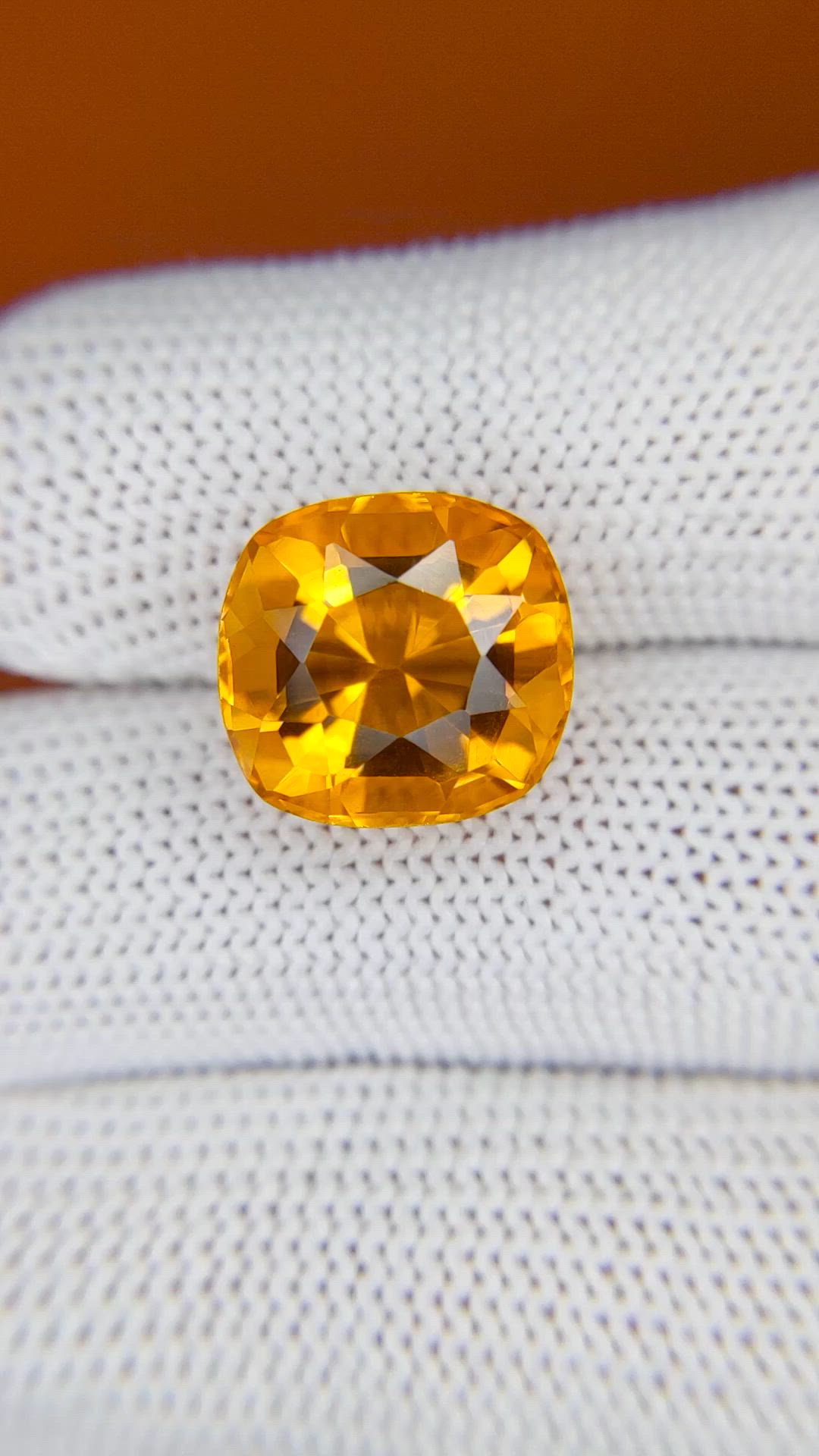 8.72 Ct. Yellowish Orange Citrine from Brazil Size Video