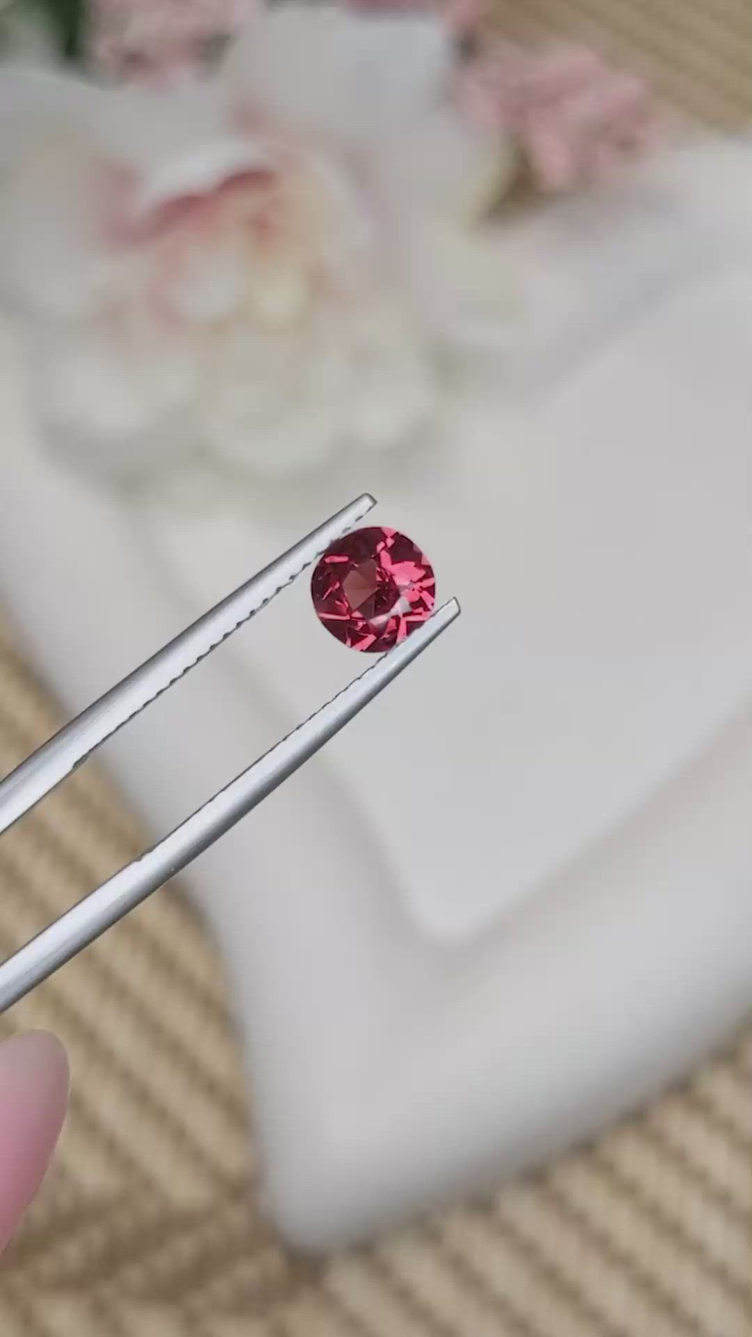0.87 Ct. Red Garnet from Ceylon (Sri Lanka) Size Video