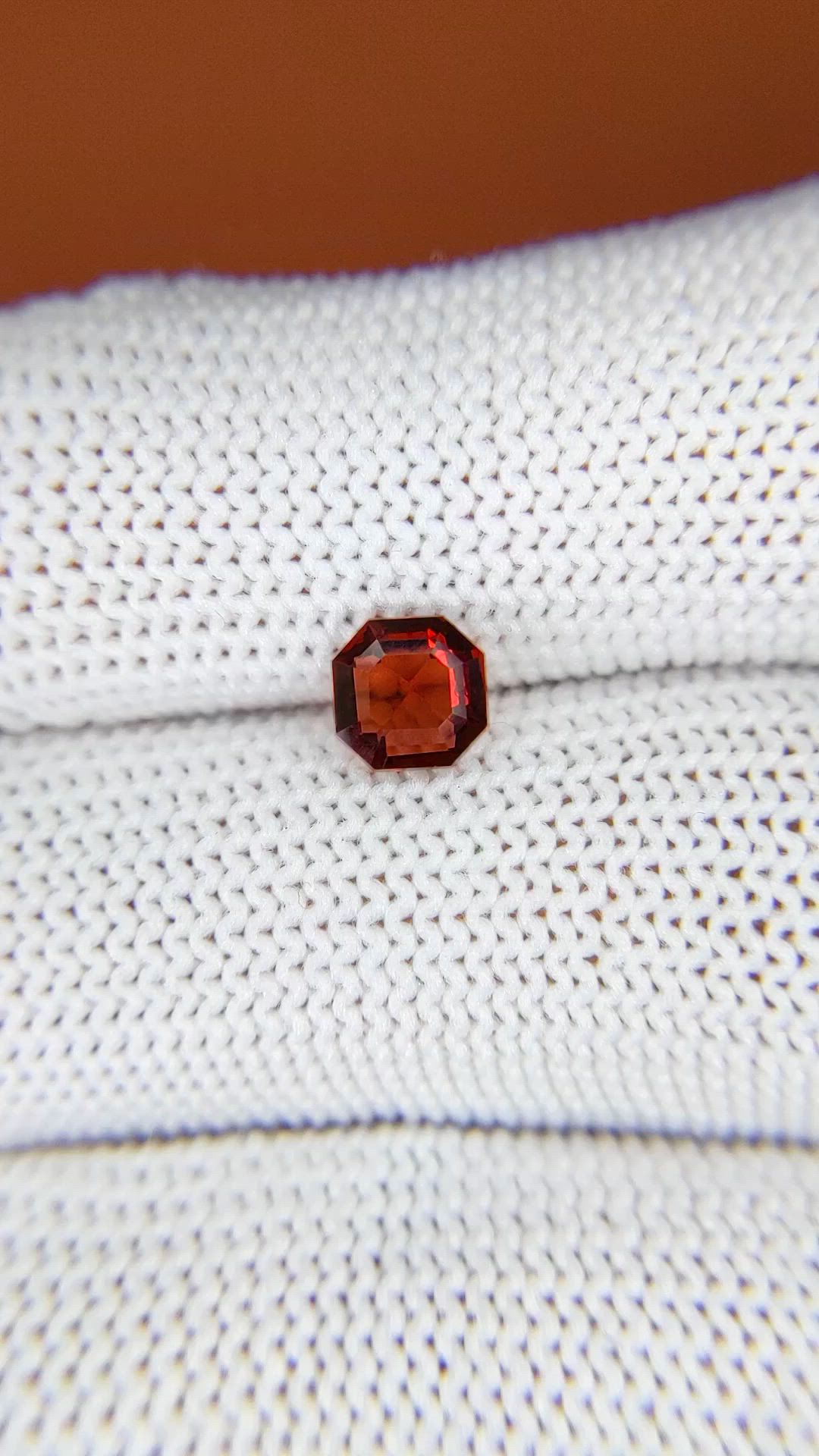 0.89 Ct. Red Garnet from Ceylon (Sri Lanka) Size Video