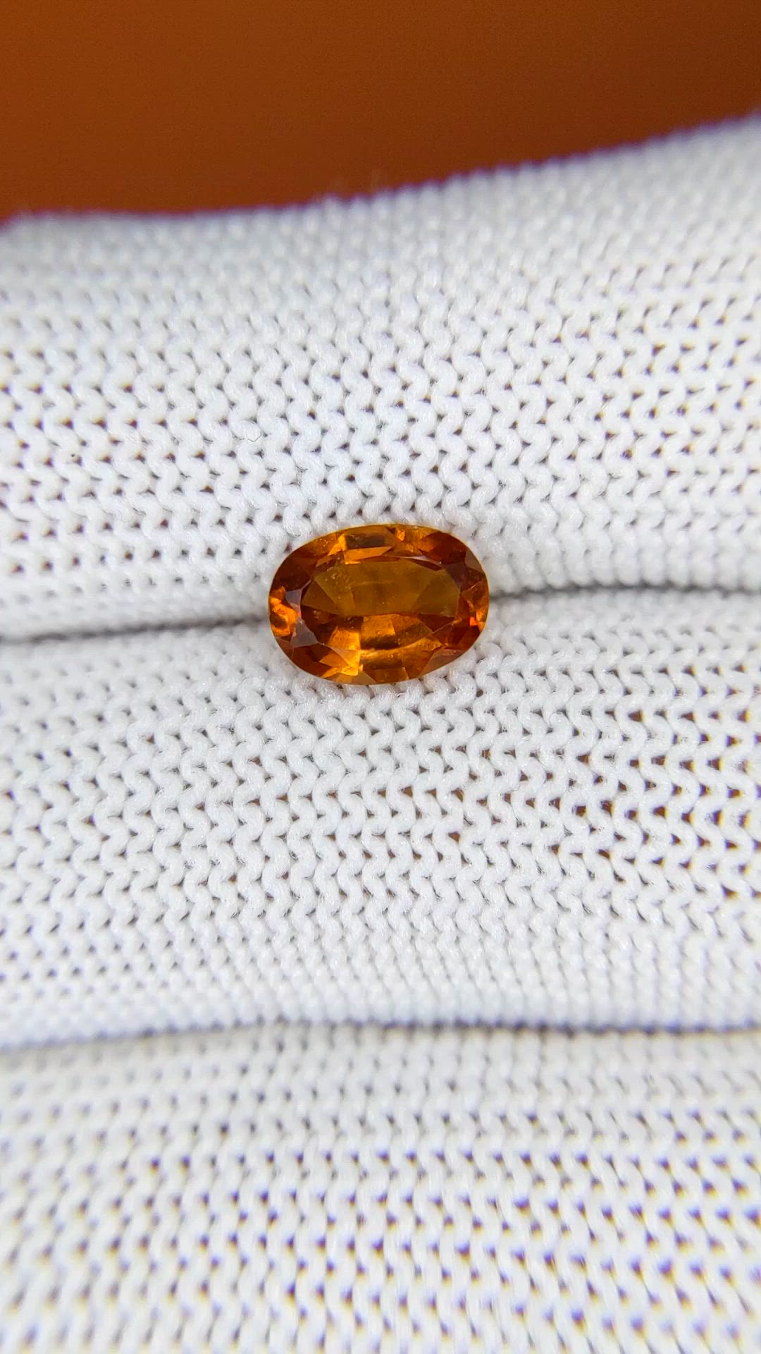 1.44 Ct. Orange Hessonite Garnet from Madagascar Size Video