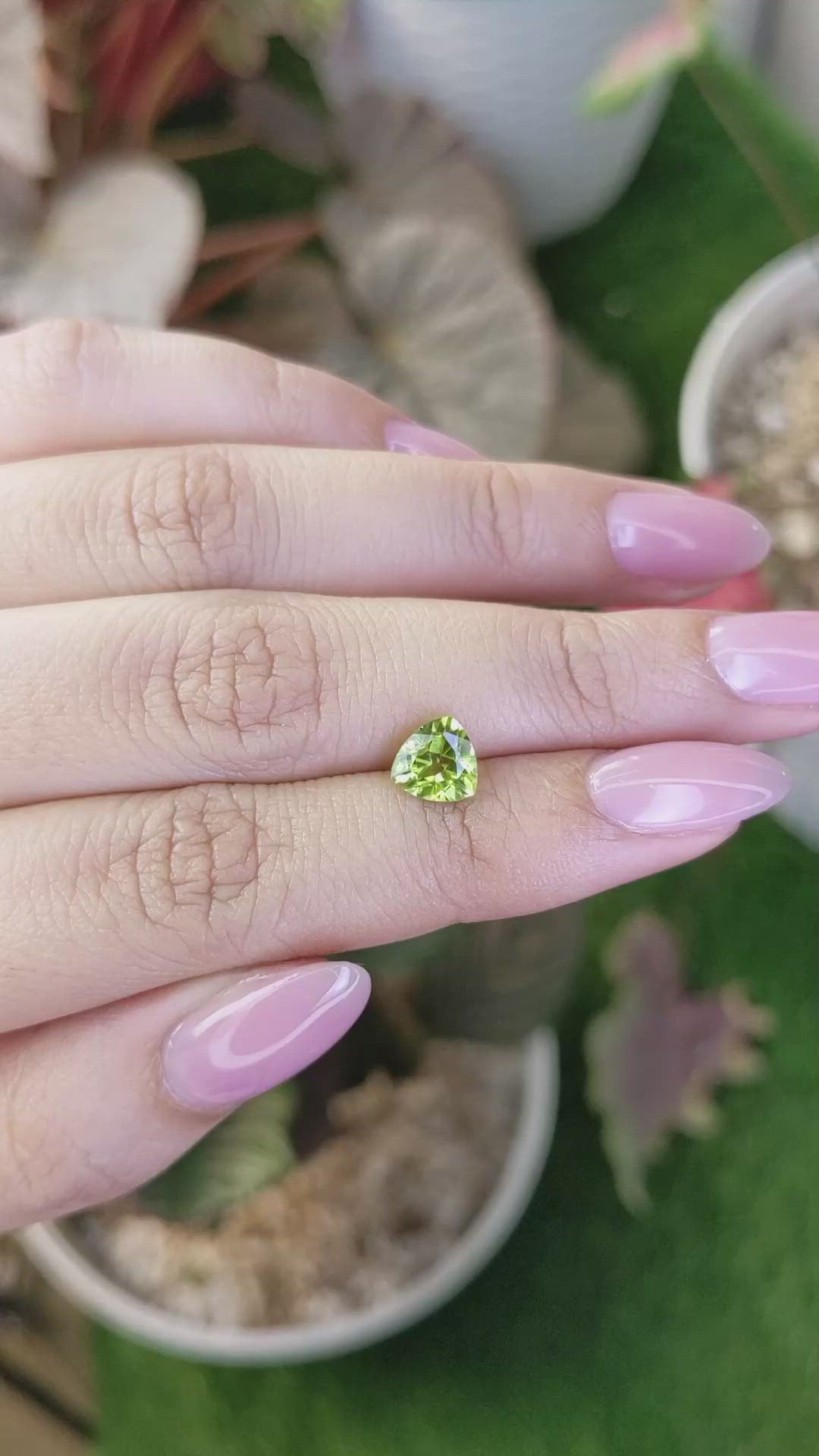1.12 Ct. Yellowish Green Peridot from Brazil Size Video