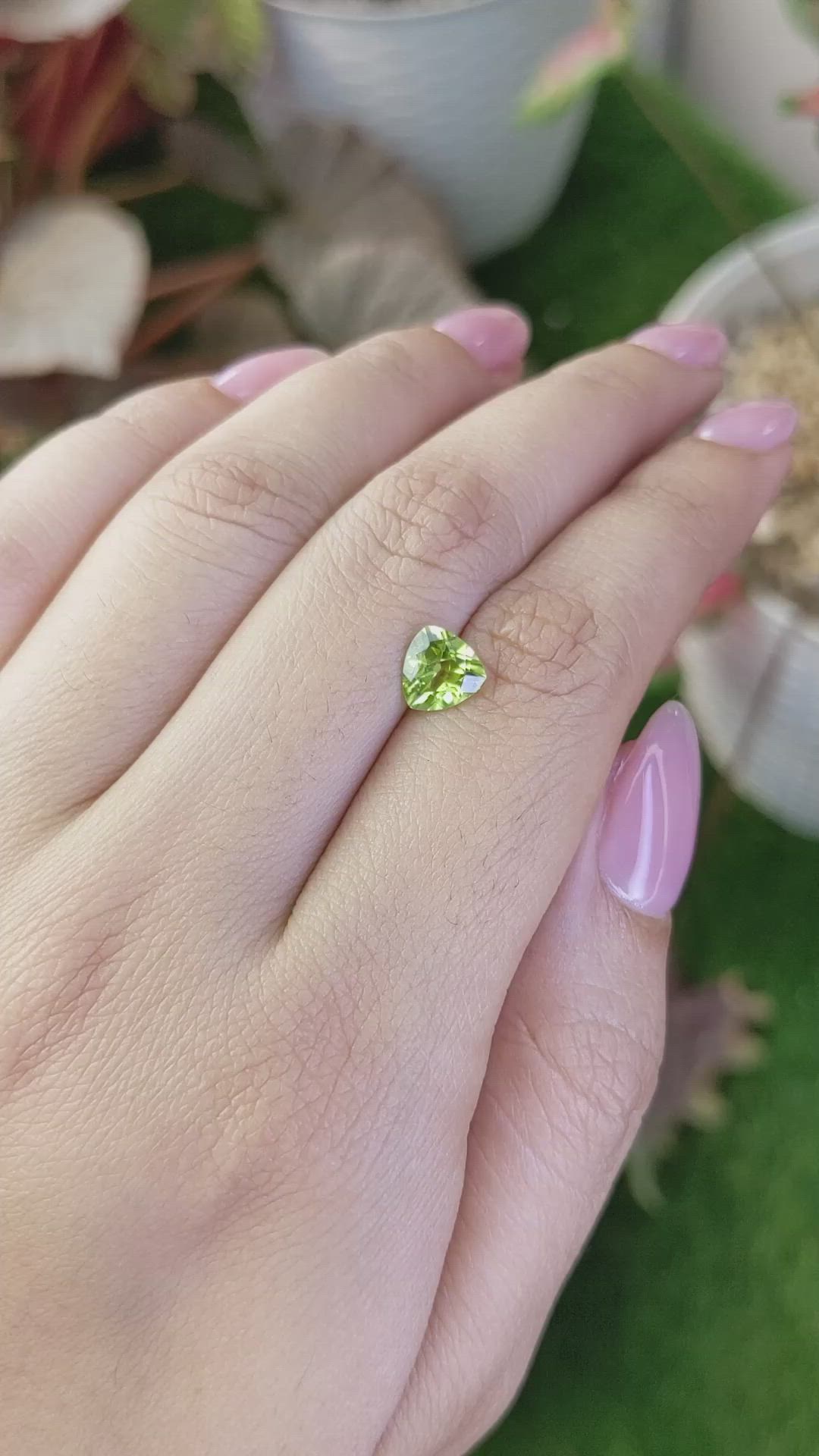 1.12 Ct. Yellowish Green Peridot from Brazil Size Video