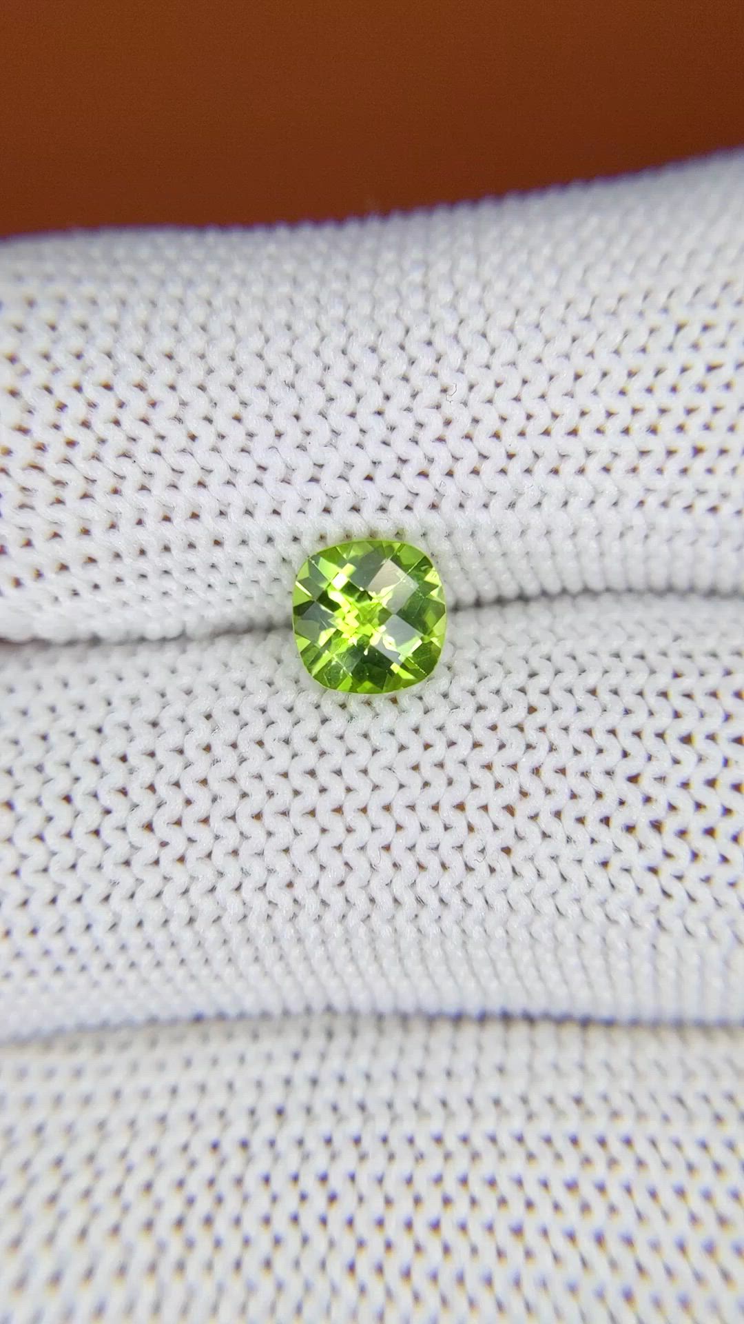 0.96 Ct. Yellowish Green Peridot from Brazil Size Video