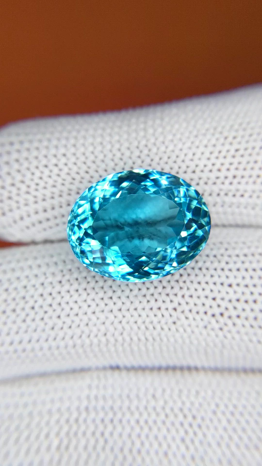 15.75 Ct. Swiss Blue Topaz from Brazil Size Video