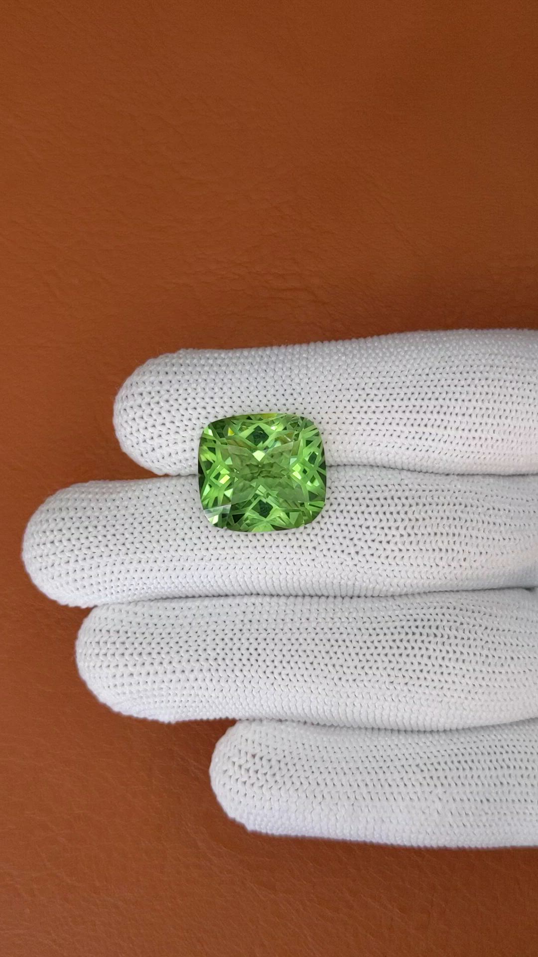 12.40 Ct. Green Prasiolite from Brazil Size Video